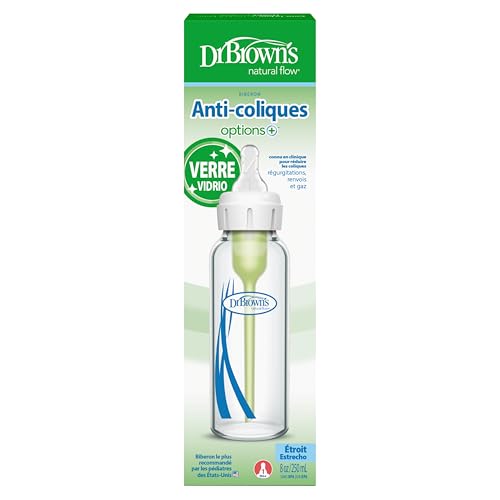 Dr. Brown’s Options+ 4 oz Narrow Borosilicate Glass Baby Bottles (2-Pack)