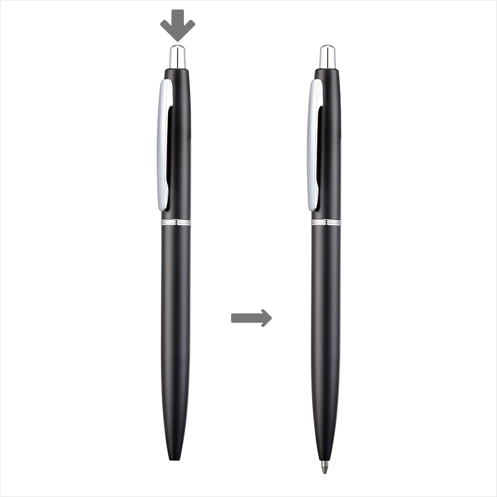 ChaoQ Stainless Steel Retractable Ballpoint Pens (6‑Pack, with 12 Refills) | TRUE Shift Durable Metal Pens