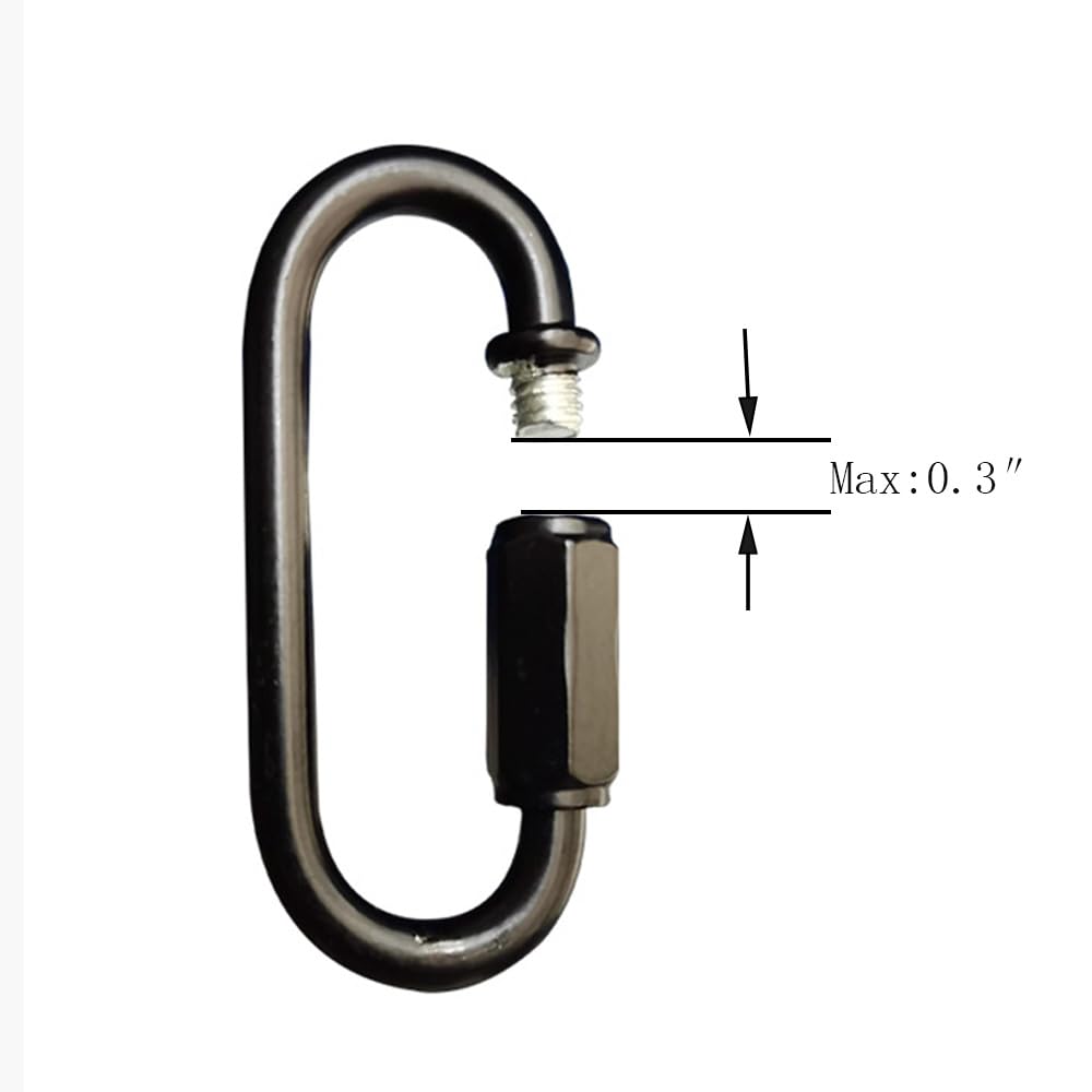 CUFEAL Heavy Duty Quick Links: M4 Chain Locking 10-Pack