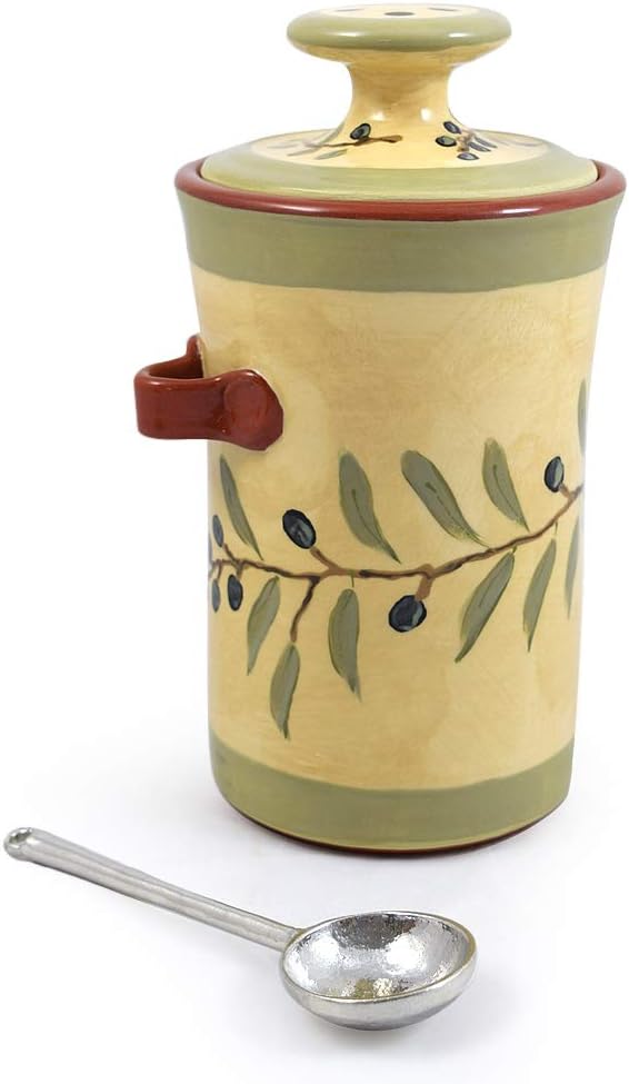 Handmade Terra Cotta Kitchen Canister (36 oz) | TRUE Shift Olive Branch Pottery Storage