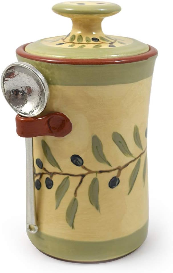 Handmade Terra Cotta Kitchen Canister (36 oz) | TRUE Shift Olive Branch Pottery Storage