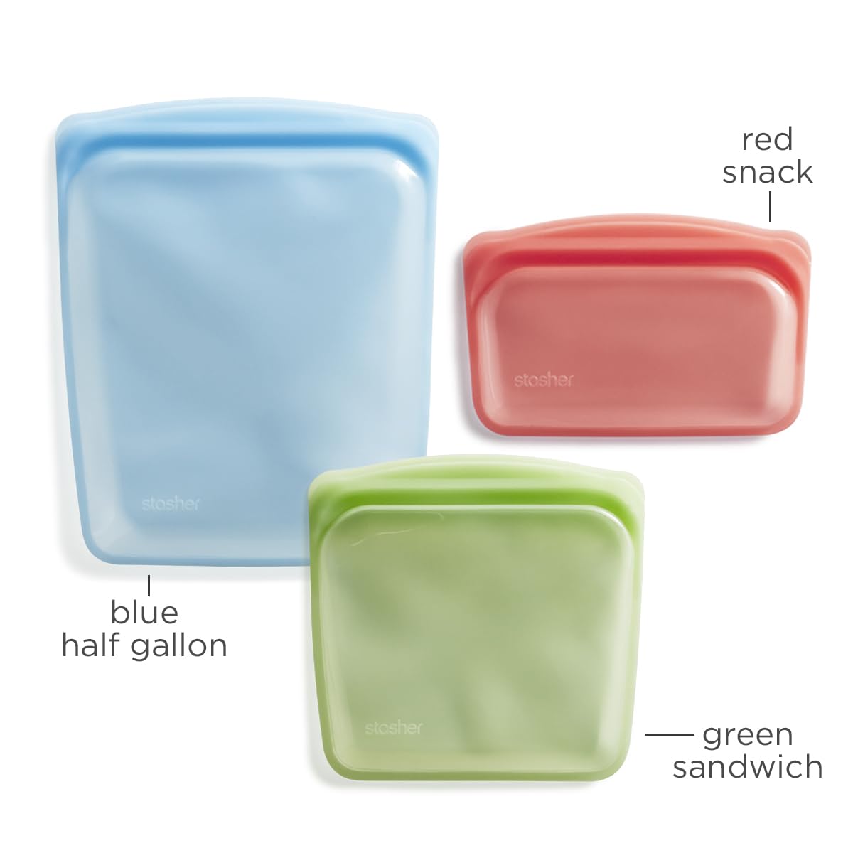 Stasher Silicone Reusable Food Bag – Aqua, Leak‑Resistant & Plastic‑Free