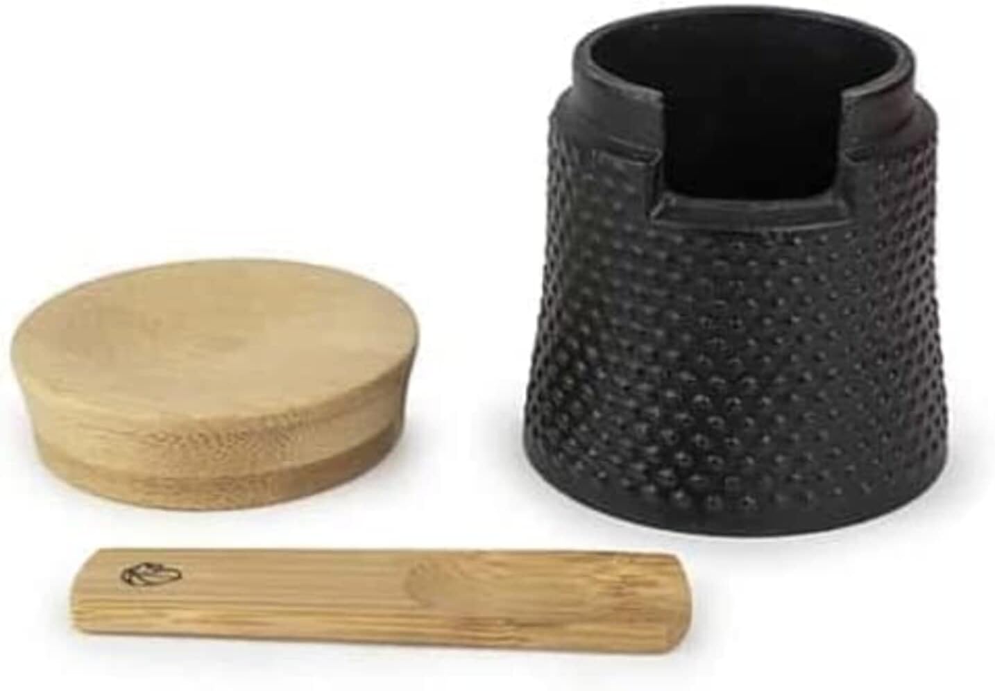 Peugeot Bali Cast-Iron Pepper Mill & Salt Cellar Set with Bamboo Base