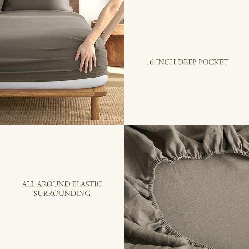 DAPU Pure Linen Sheets Set • 100% French Linen | TRUE Shift Breathable Bedding