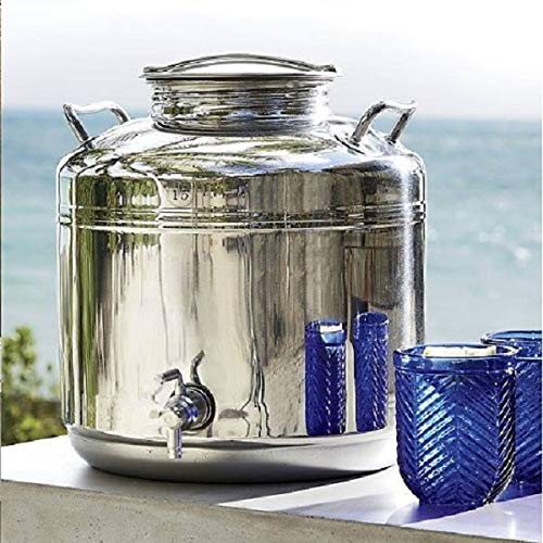 Sansone Stainless Steel Dispenser | TRUE Shift Italian 18/10 Spigot Jar (2.6 Gal)