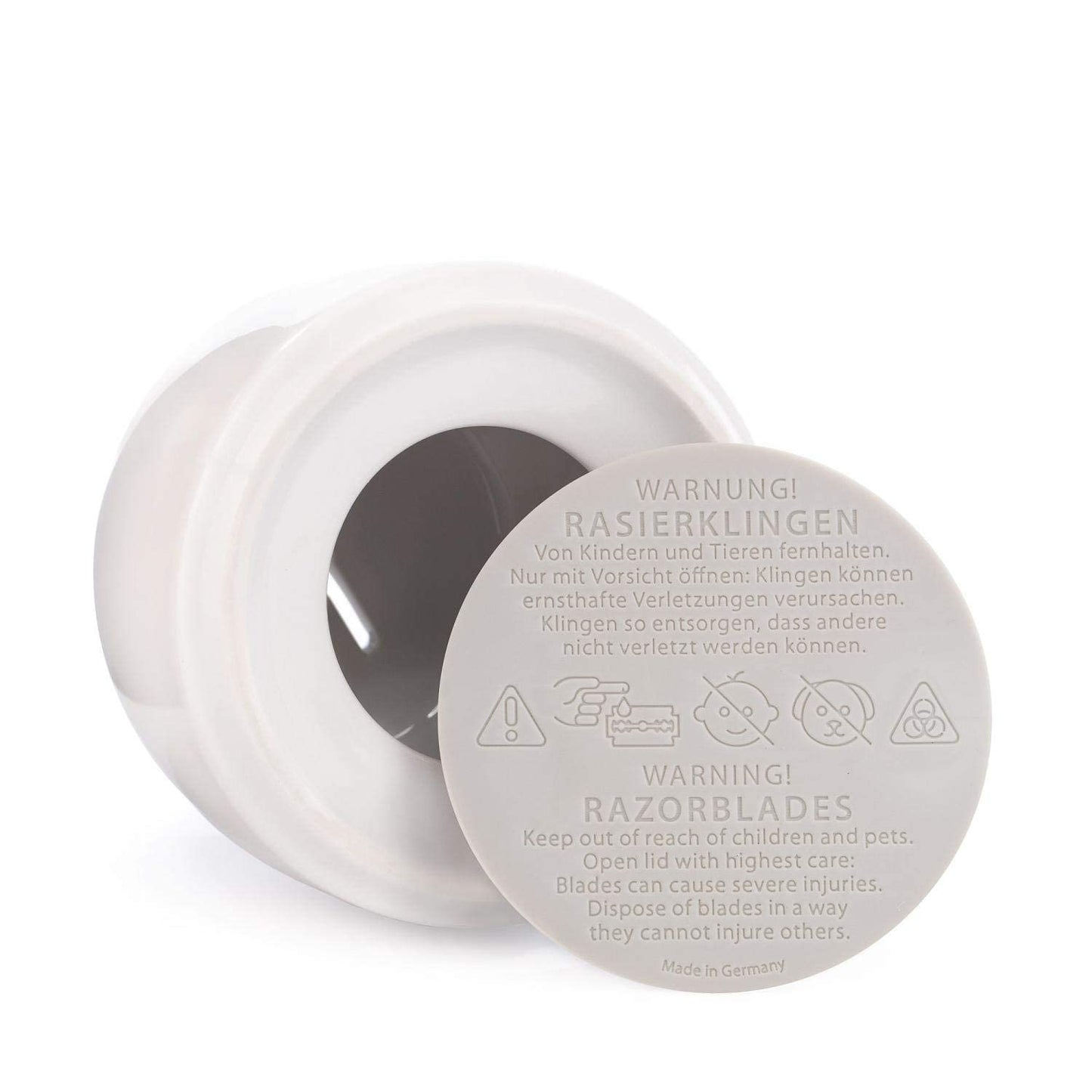 MÜHLE Blade Bank – Porcelain White, Plastic‑Free Razor Blade Disposal