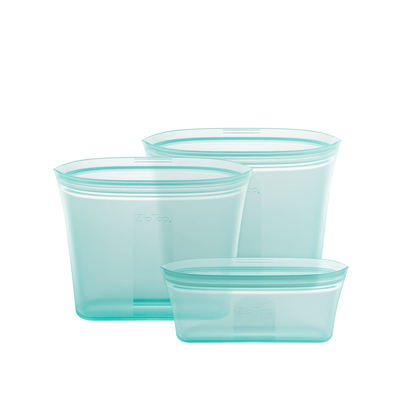 Zip Top 100% Silicone Reusable Food Storage Set (8‑Piece, Teal) | TRUE Shift Zero‑Plastic Meal Prep Set