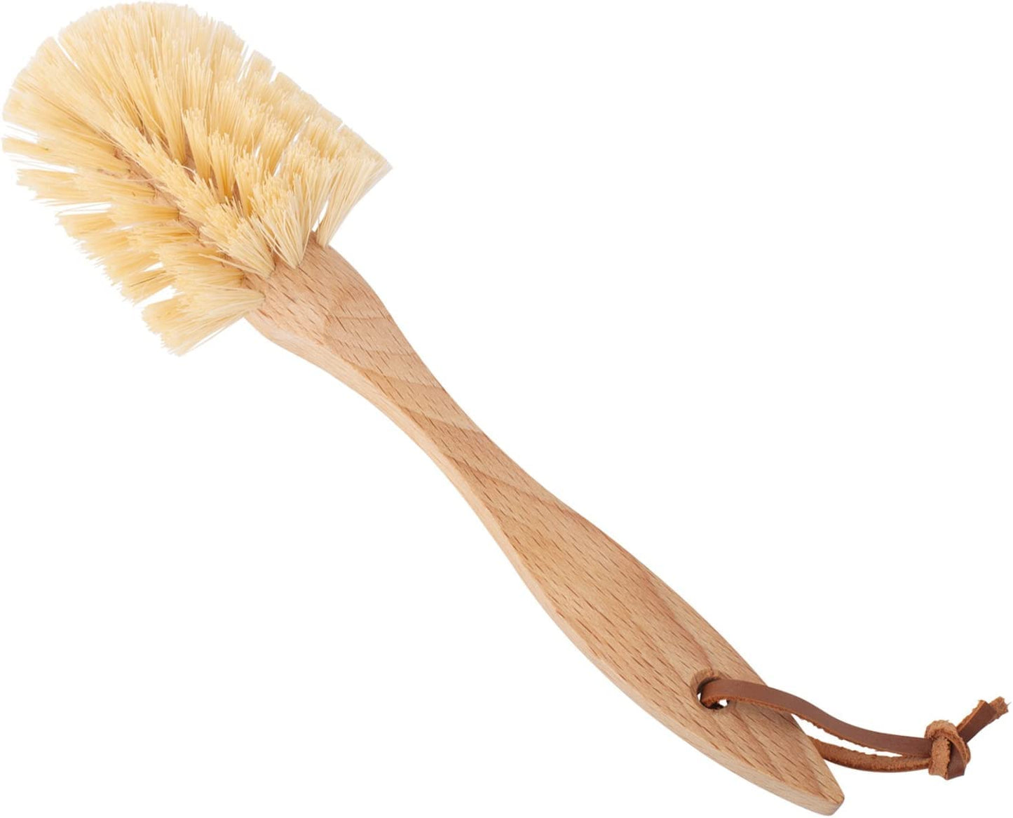 Redecker 9¼″ Beechwood Dish Brush | TRUE Shift Tampico-Fibre Kitchen Scrubber