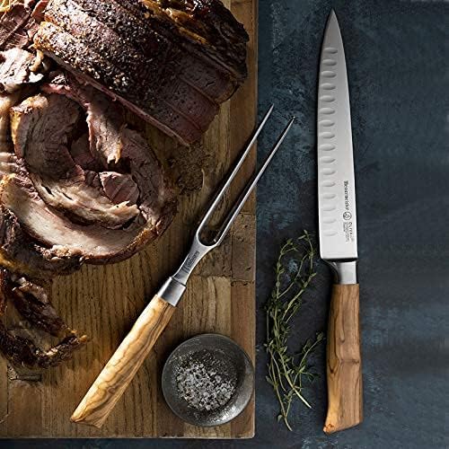 Messermeister Oliva Elite Carving Set (8″ Knife & 6″ Fork) | TRUE Shift Heirloom German Steel