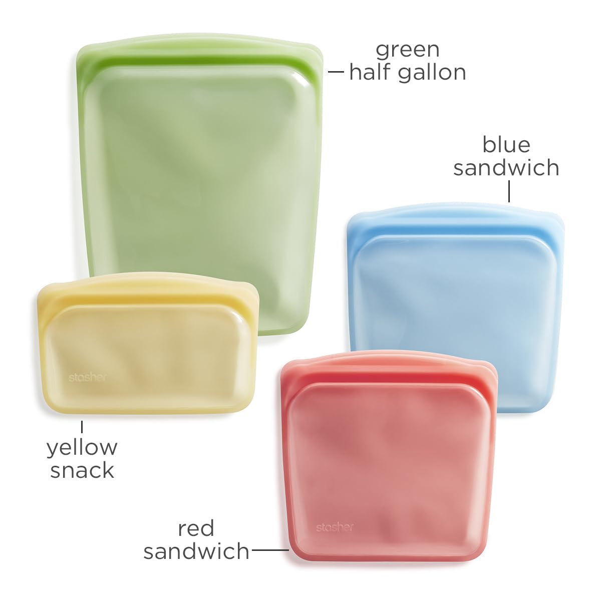Stasher Silicone Reusable Food Bag – Aqua, Leak‑Resistant & Plastic‑Free