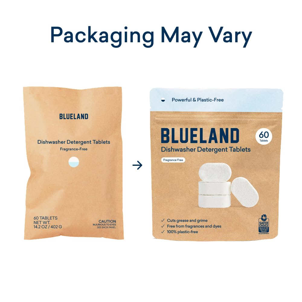 Blueland Dishwasher Detergent Tablets Starter Set – Plastic-Free & Plant-Based