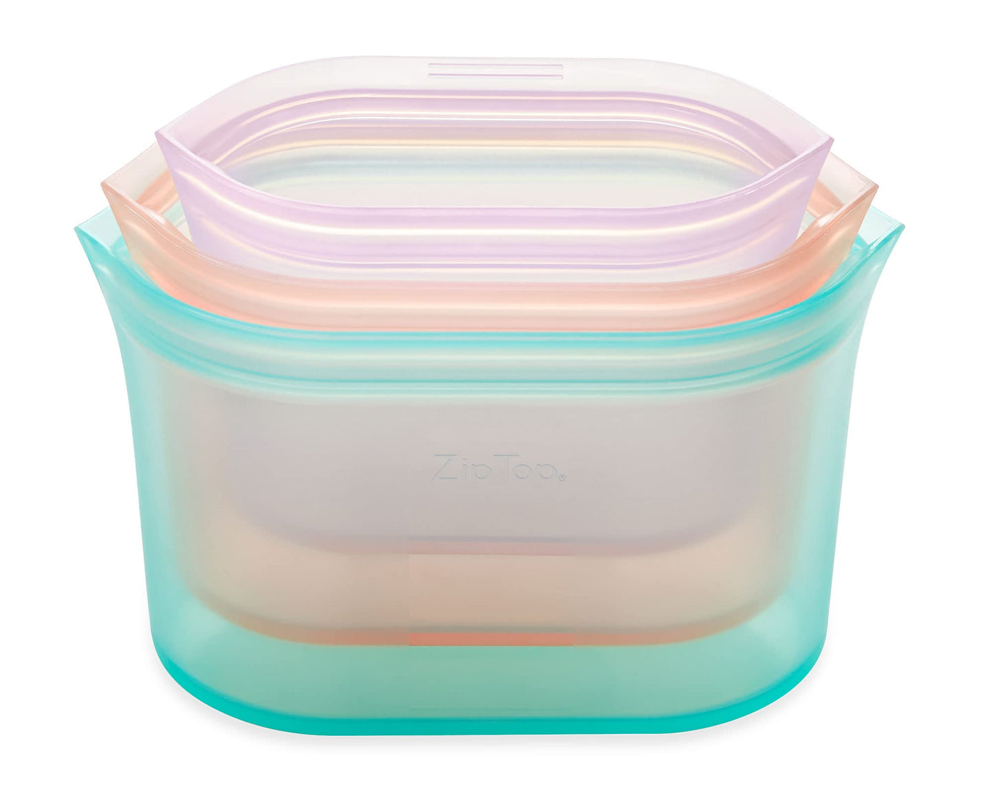Zip Top 100% Silicone Reusable Food Storage Set (8‑Piece, Teal) | TRUE Shift Zero‑Plastic Meal Prep Set