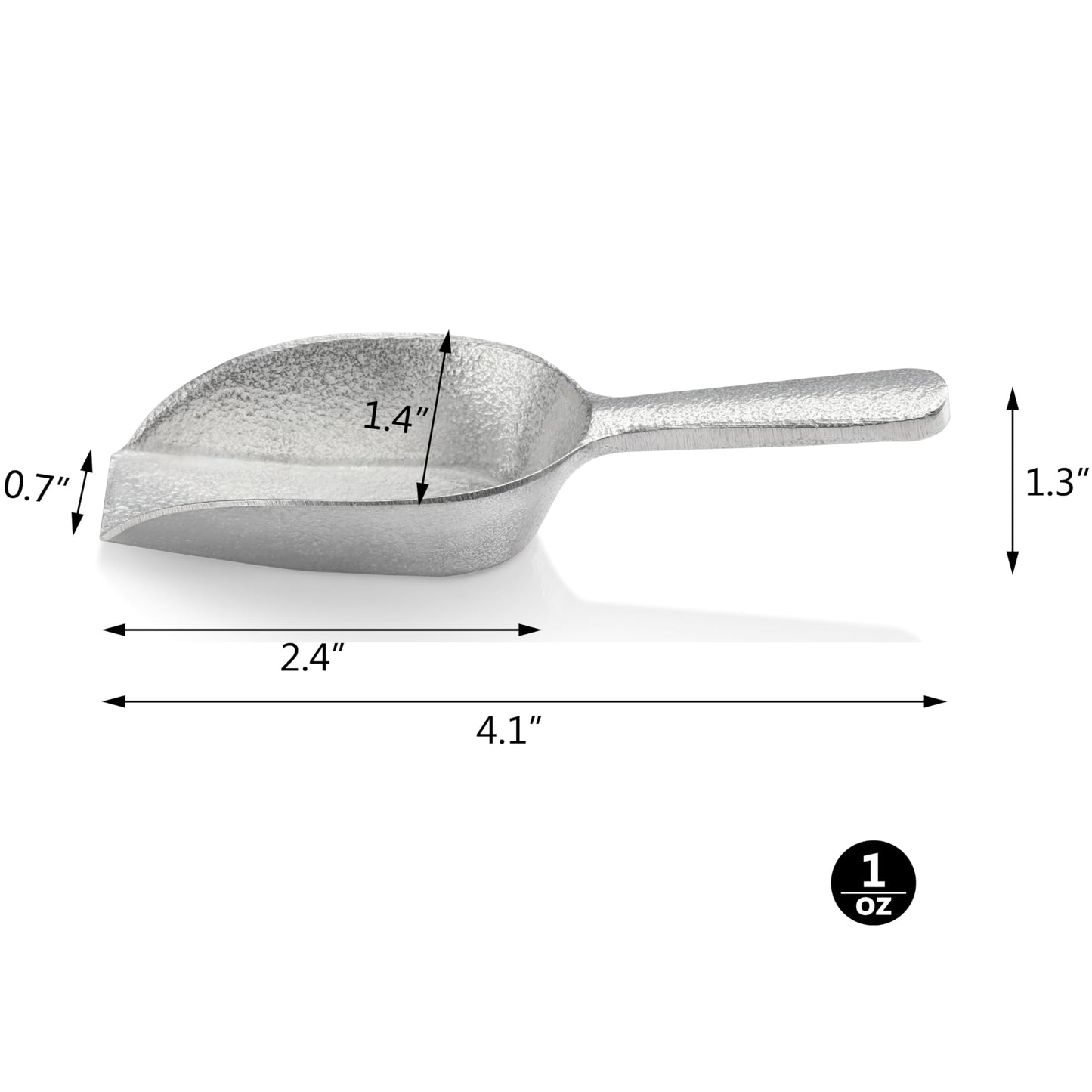 New Star Cast Aluminum Utility Scoop (2 oz) | TRUE Shift Flat-Bottom Eco Scoop