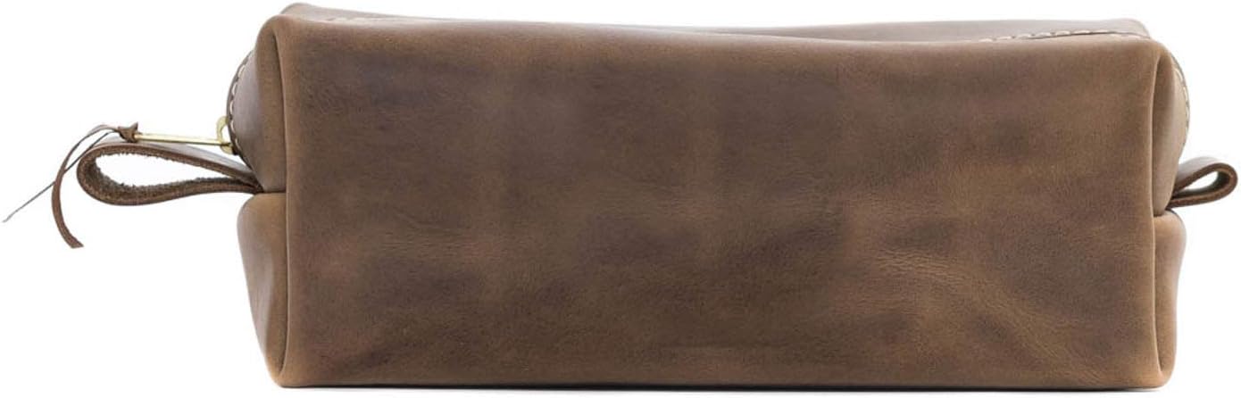 San Tan Genuine Full‑Grain Leather Toiletry Bag (X‑Large, Desert Sand) | TRUE Shift USA‑Made Dopp Kit