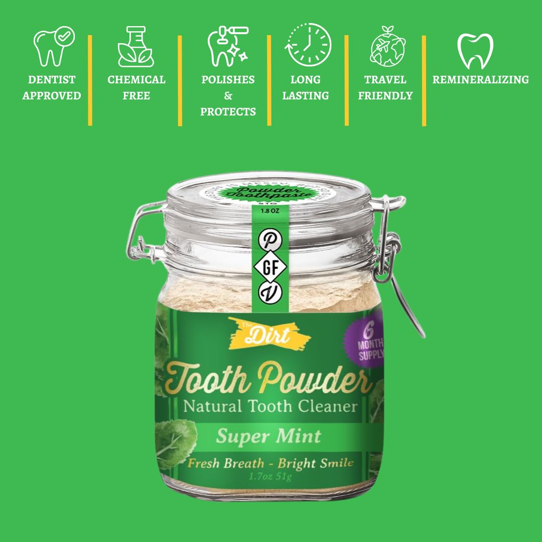 The Dirt Natural Tooth Powder | TRUE Shift Fluoride‑Free Oral Care