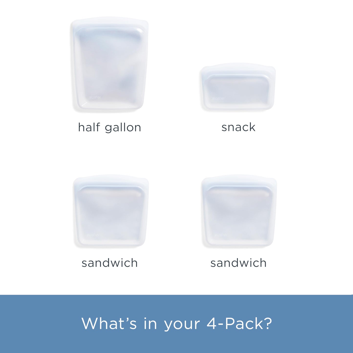 Stasher Silicone Reusable Food Bag – Aqua, Leak‑Resistant & Plastic‑Free
