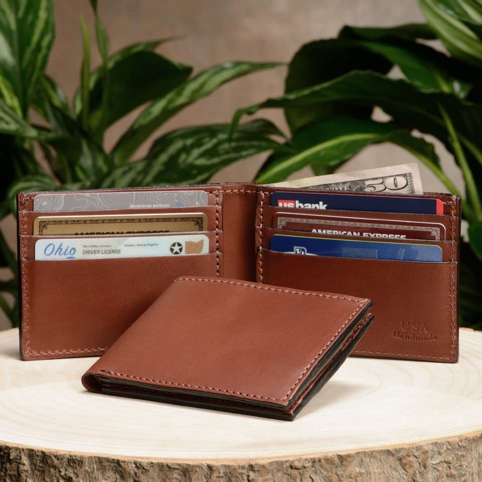 Premium Full-Grain Bridle Leather Bifold Wallet | TRUE Shift Crafted in USA