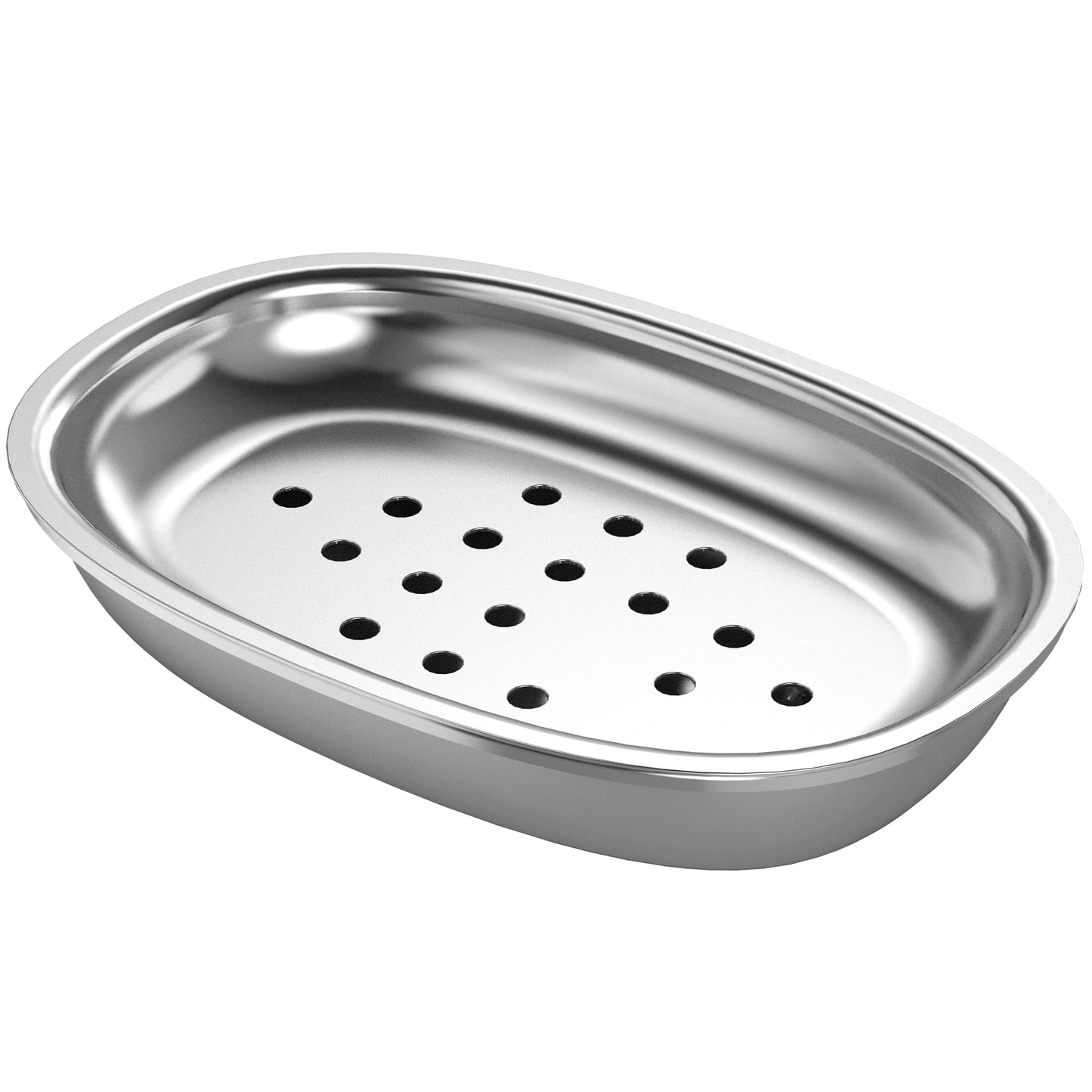 Stainless Steel Soap Dish with Drain Tray | TRUE Shift 304‑Grade Soap Saver