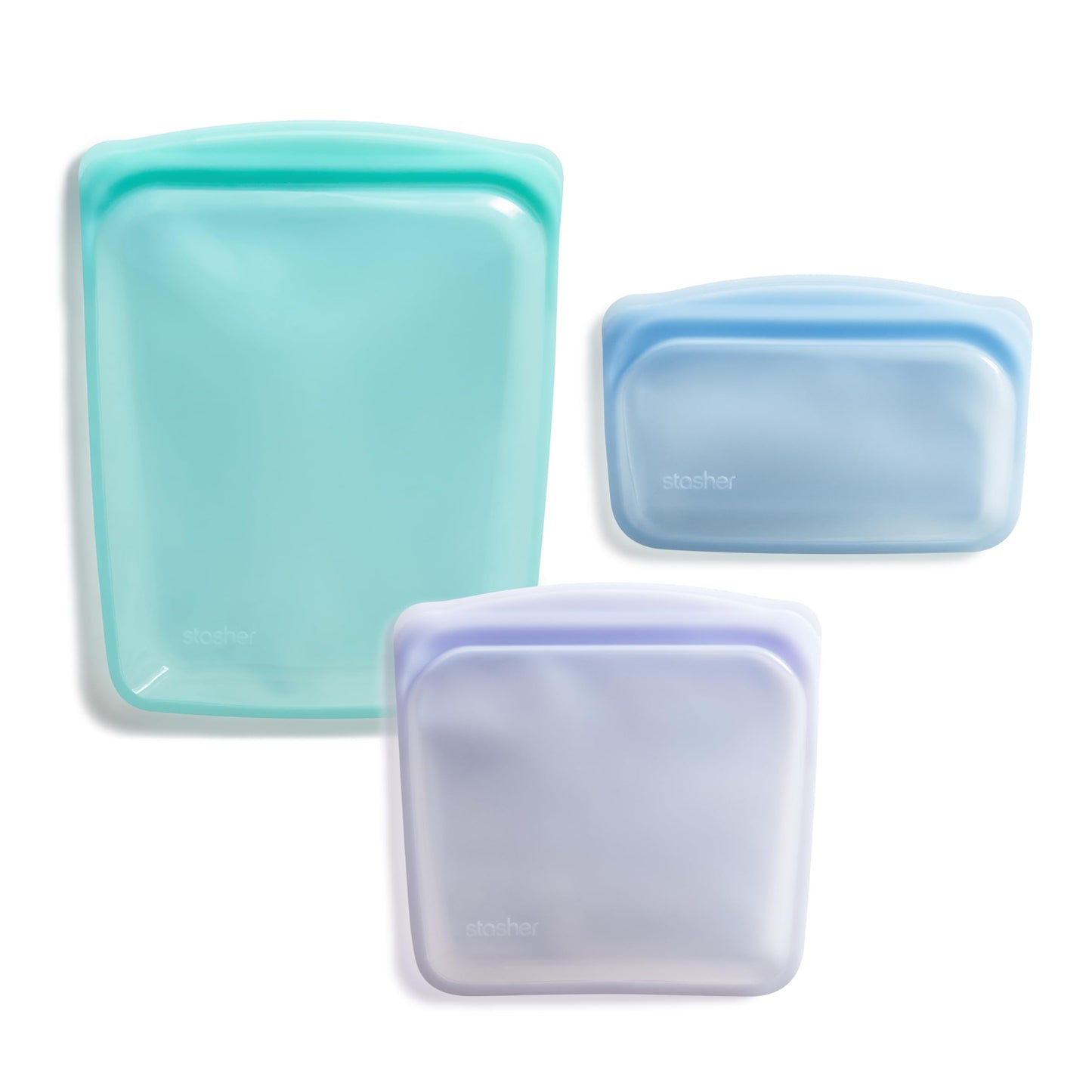 Stasher Silicone Reusable Food Bag – Aqua, Leak‑Resistant & Plastic‑Free
