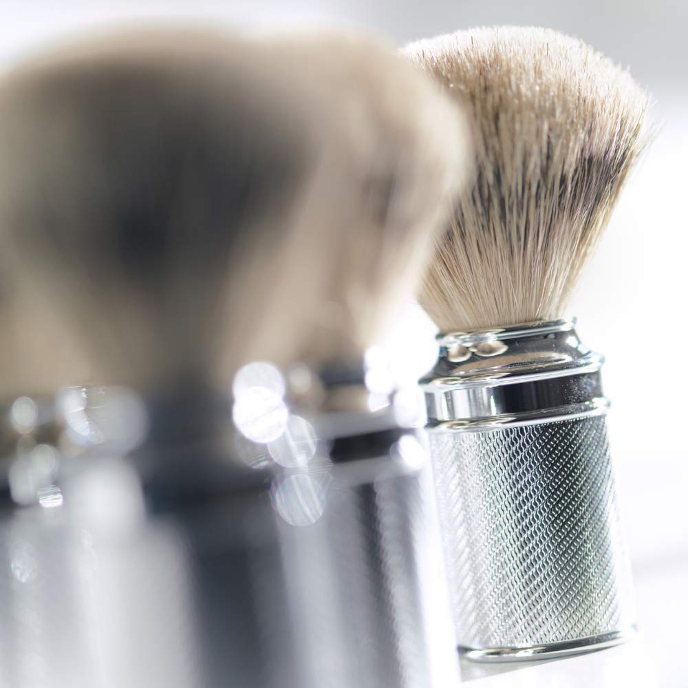 MÜHLE Traditional Silvertip Badger Brush | TRUE Shift Chrome Stainless Handle