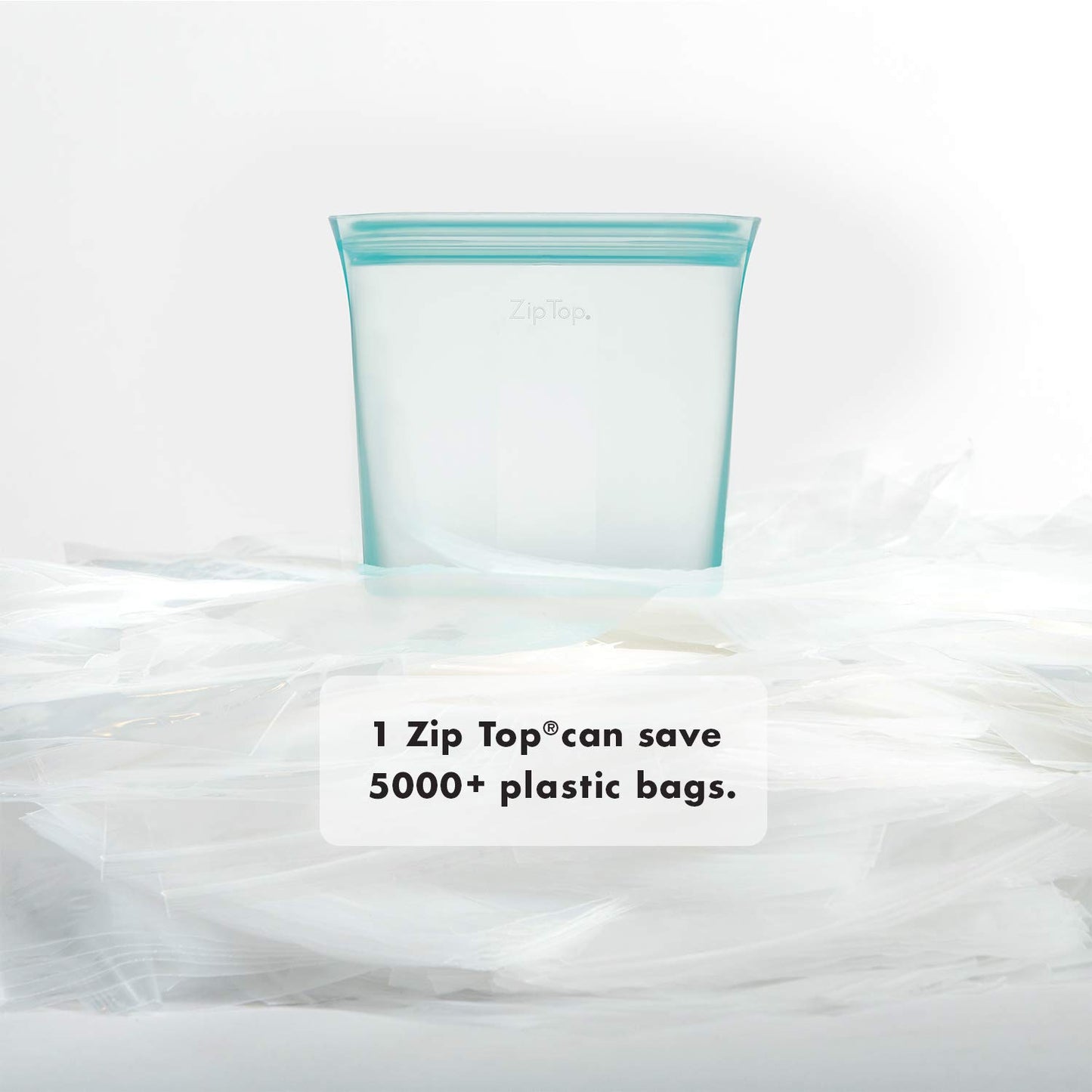 Zip Top 100% Silicone Reusable Food Storage Set (8‑Piece, Teal) | TRUE Shift Zero‑Plastic Meal Prep Set