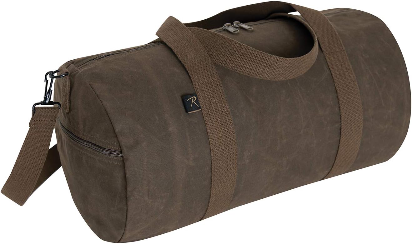 Rothco 19″ Waxed Canvas Duffel Bag | TRUE Shift Tough Waxed Canvas Travel Tote