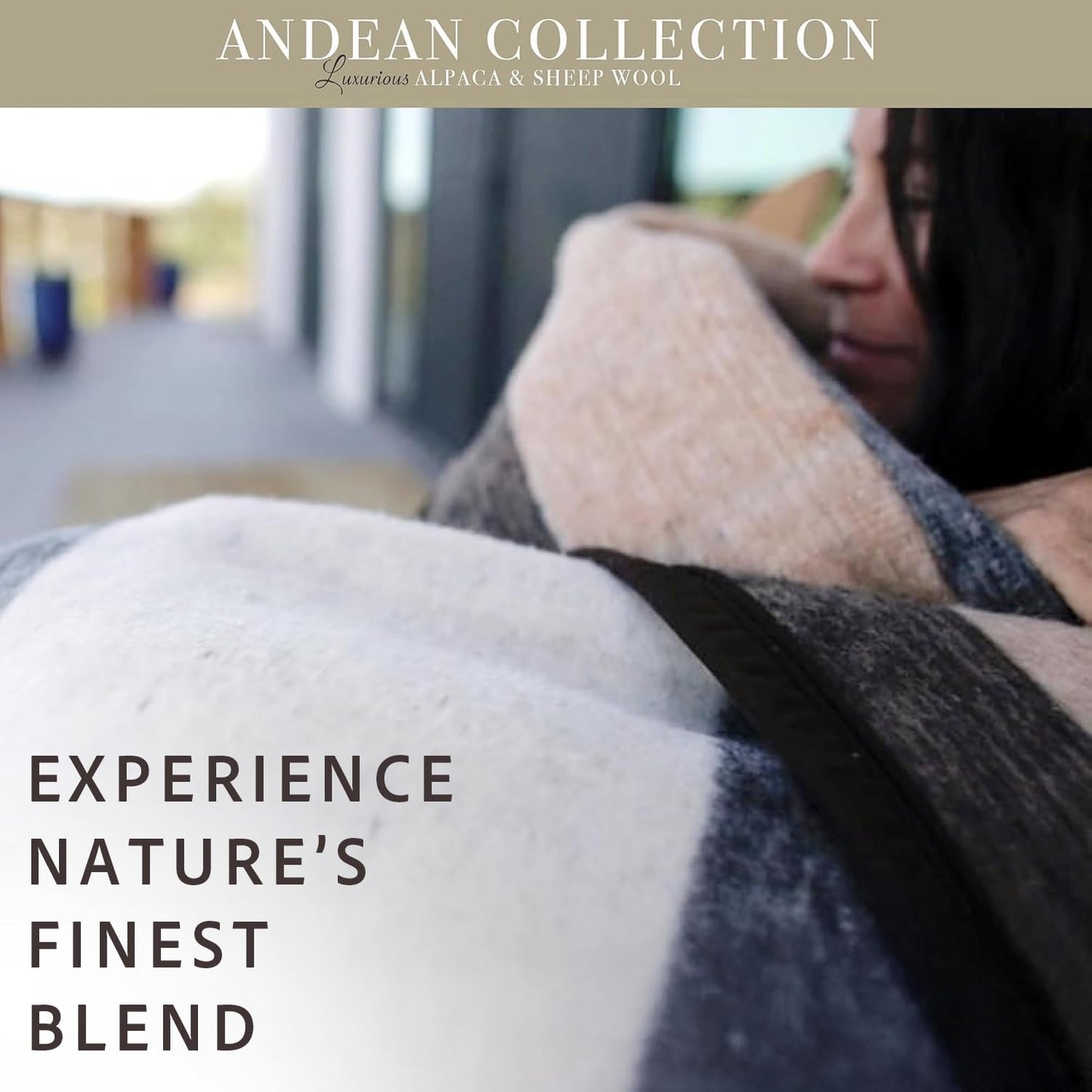 Desert Breeze Alpaca & Merino Wool Blanket | TRUE Shift Andean Wool Throw (King, 50/50 Blend)