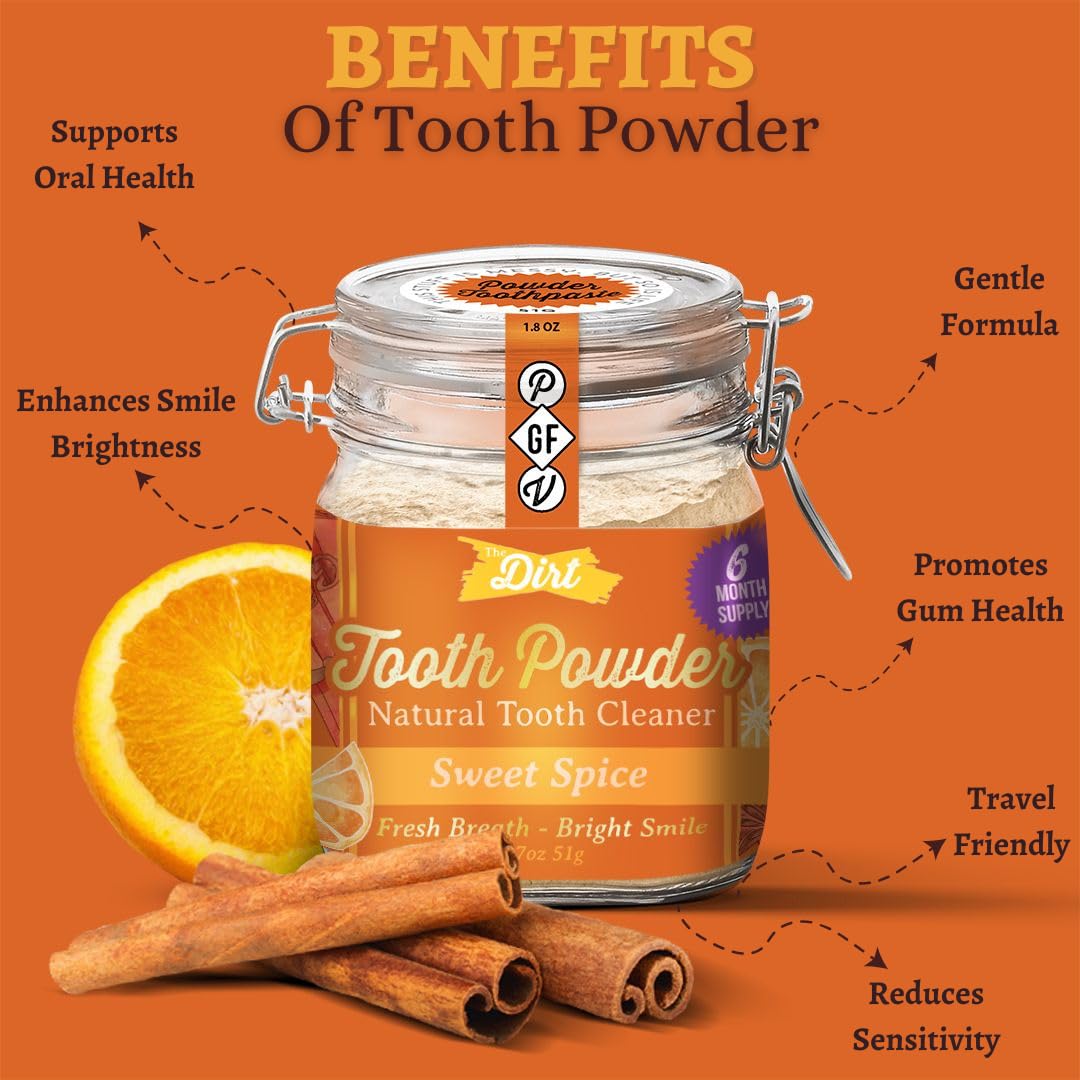 The Dirt Natural Tooth Powder | TRUE Shift Fluoride‑Free Oral Care