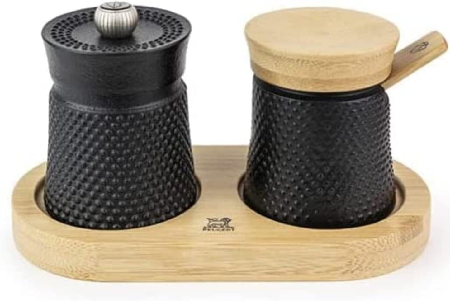 Peugeot Bali Pepper Mill & Salt Cellar Gift Set (3") | TRUE Shift Cast Iron & Wood
