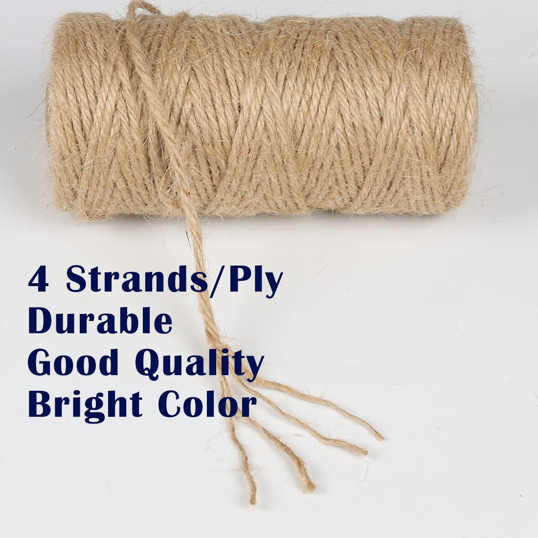 PH PERKHOMY: Natural Jute Twine String – 3 - Ply Rope for Crafting, Gardening & Gift Wrapping (600 Ft) - The Tribalist
