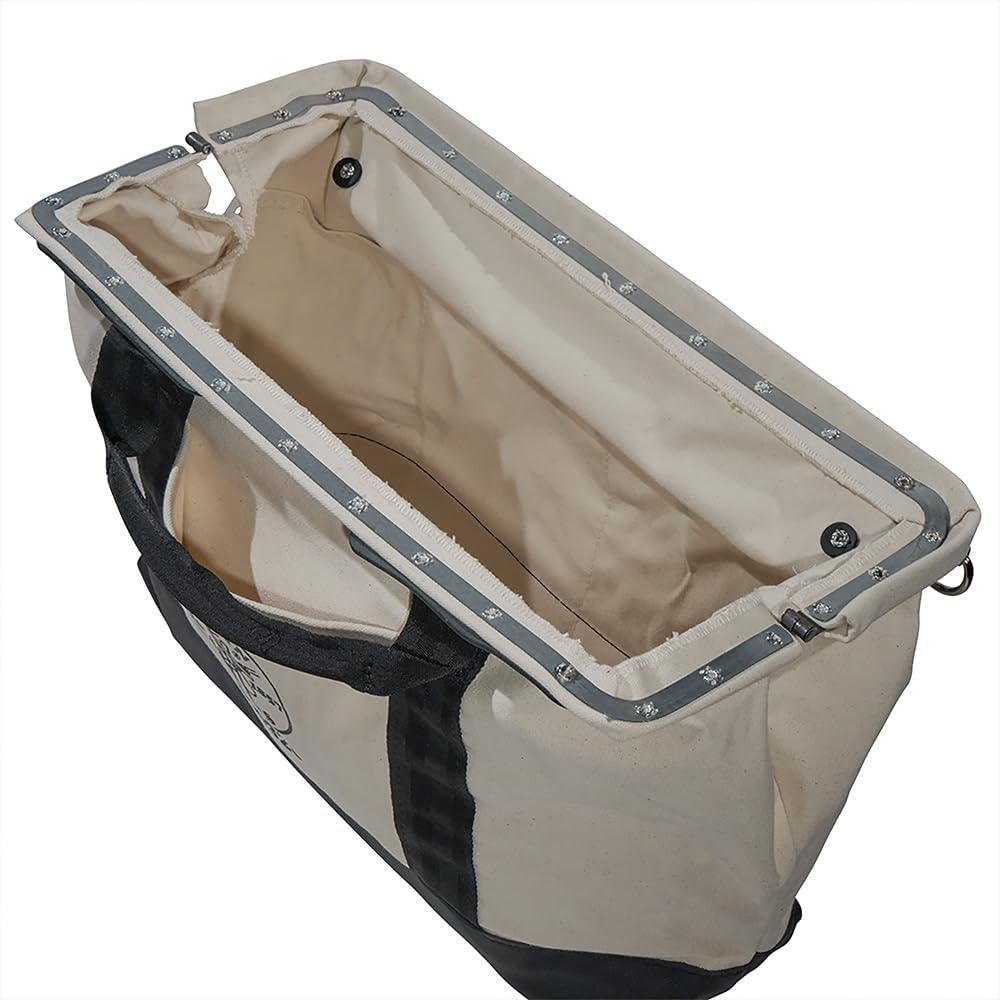 Klein Tools Heavy‑Duty Canvas & Leather Tool Bag | TRUE Shift Tough Heritage Tote