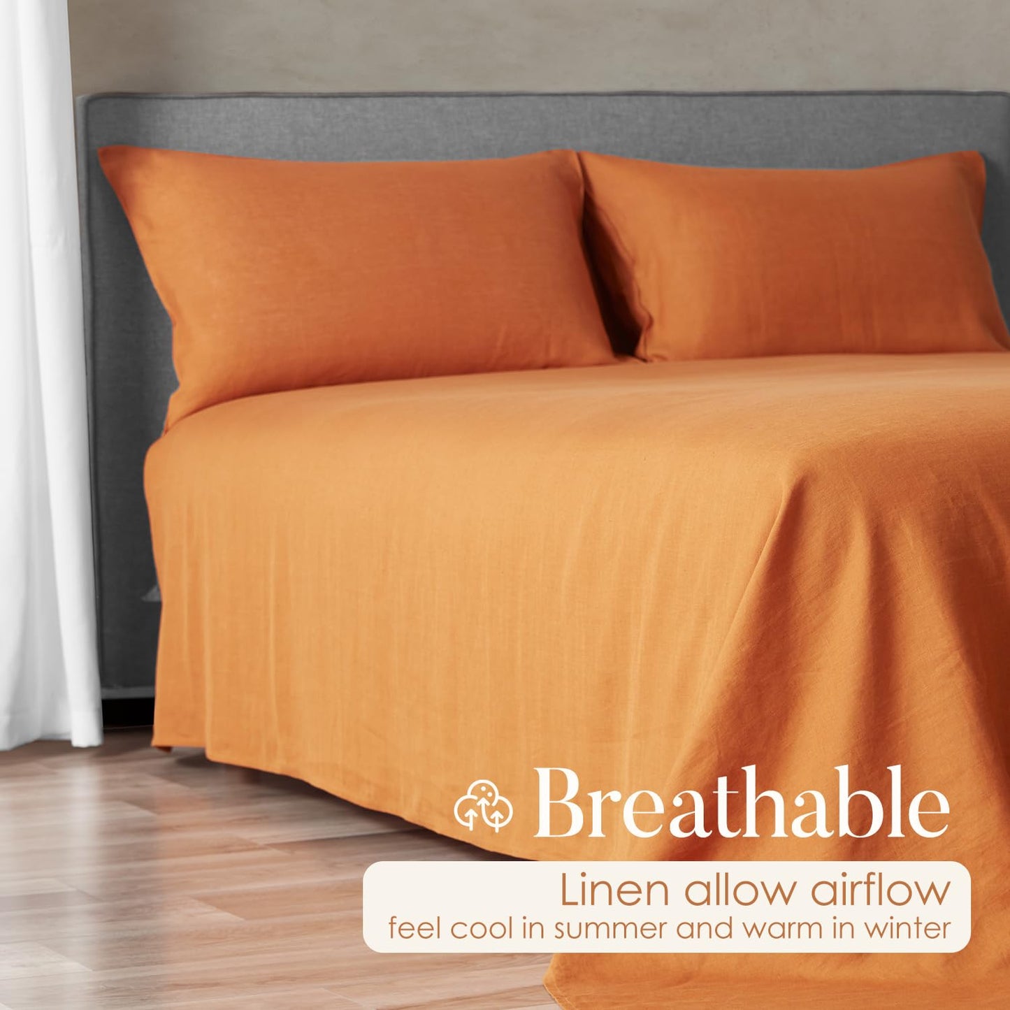 DAPU Pure Linen Sheets Set • 100% French Linen | TRUE Shift Breathable Bedding
