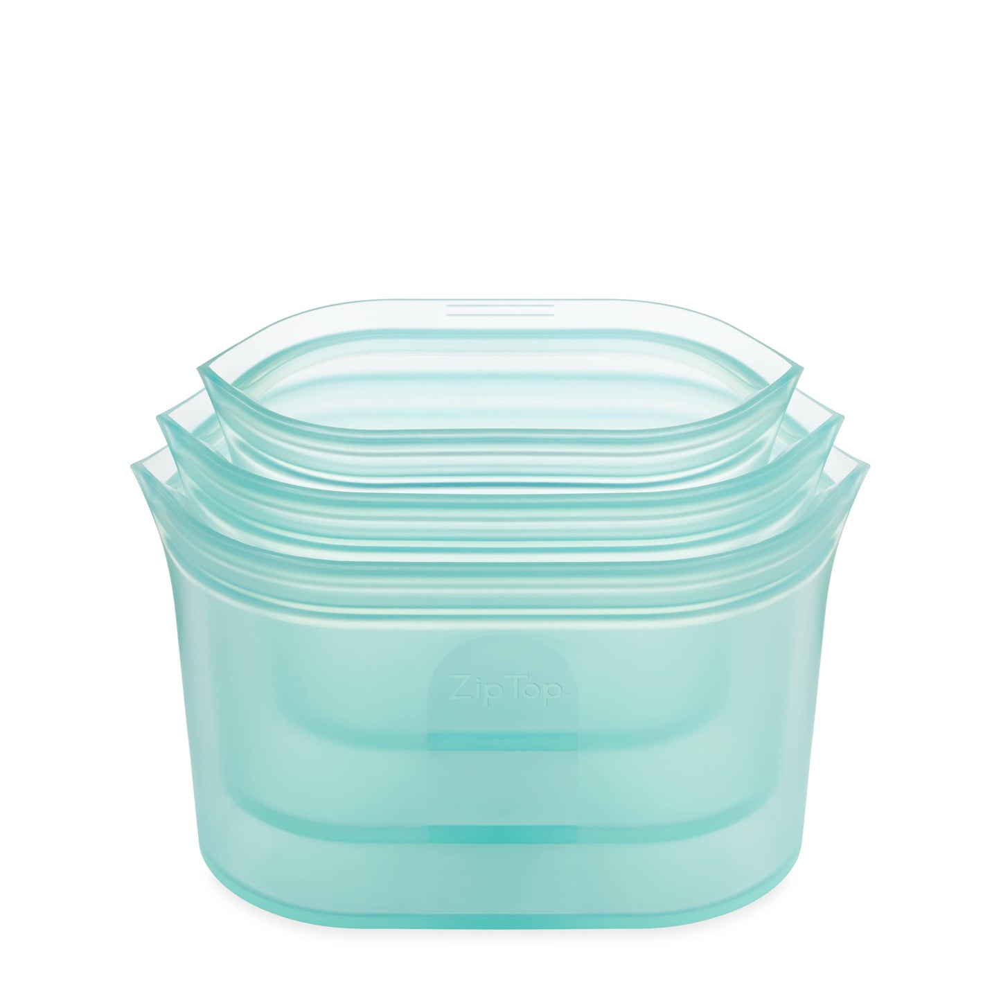 Zip Top 100% Silicone Reusable Food Storage Set (8‑Piece, Teal) | TRUE Shift Zero‑Plastic Meal Prep Set