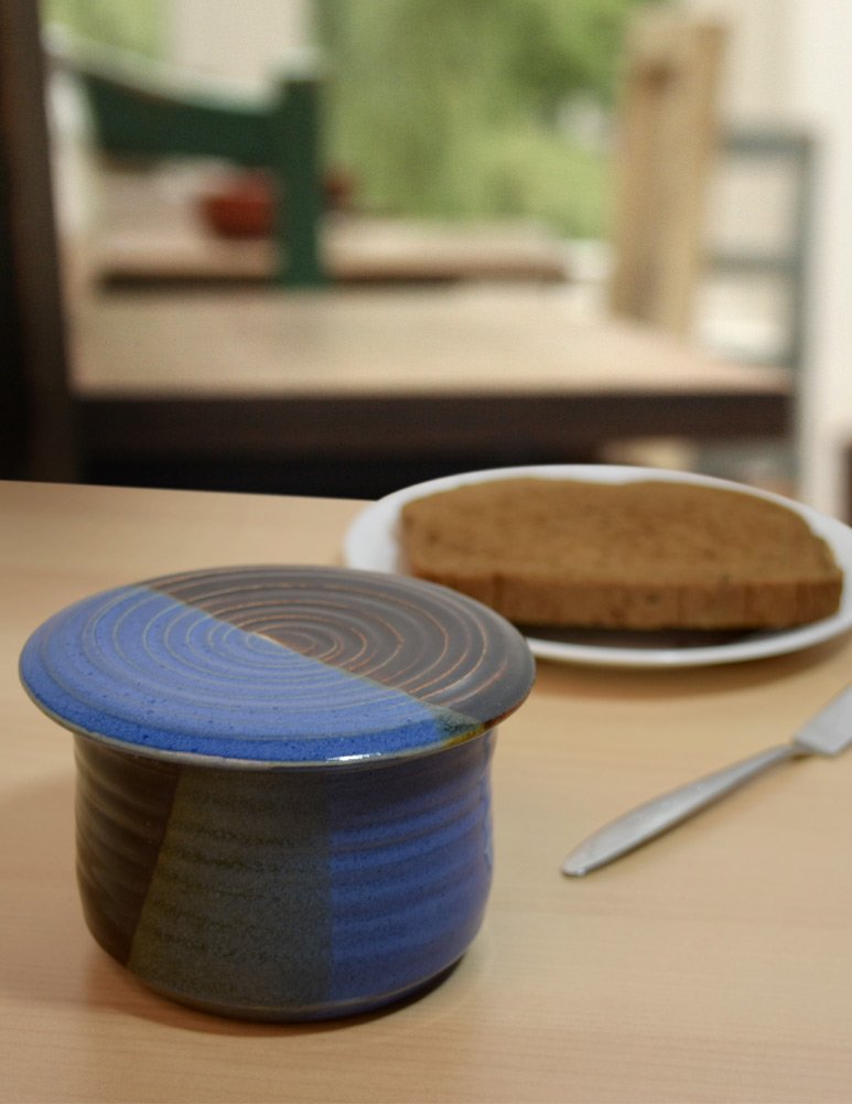 American Stoneware French Butter Keeper Crock – Handmade Ceramic Pantry Crock