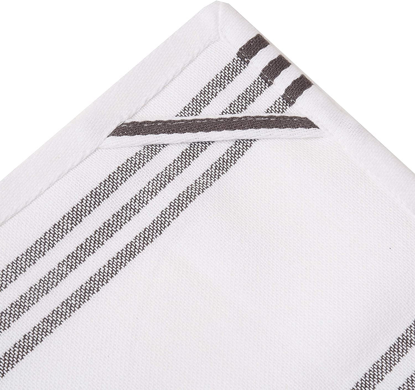 Urban Villa Cotton Kitchen Towels | TRUE Shift Eco Towels (20″×30″, Striped, Mitered)
