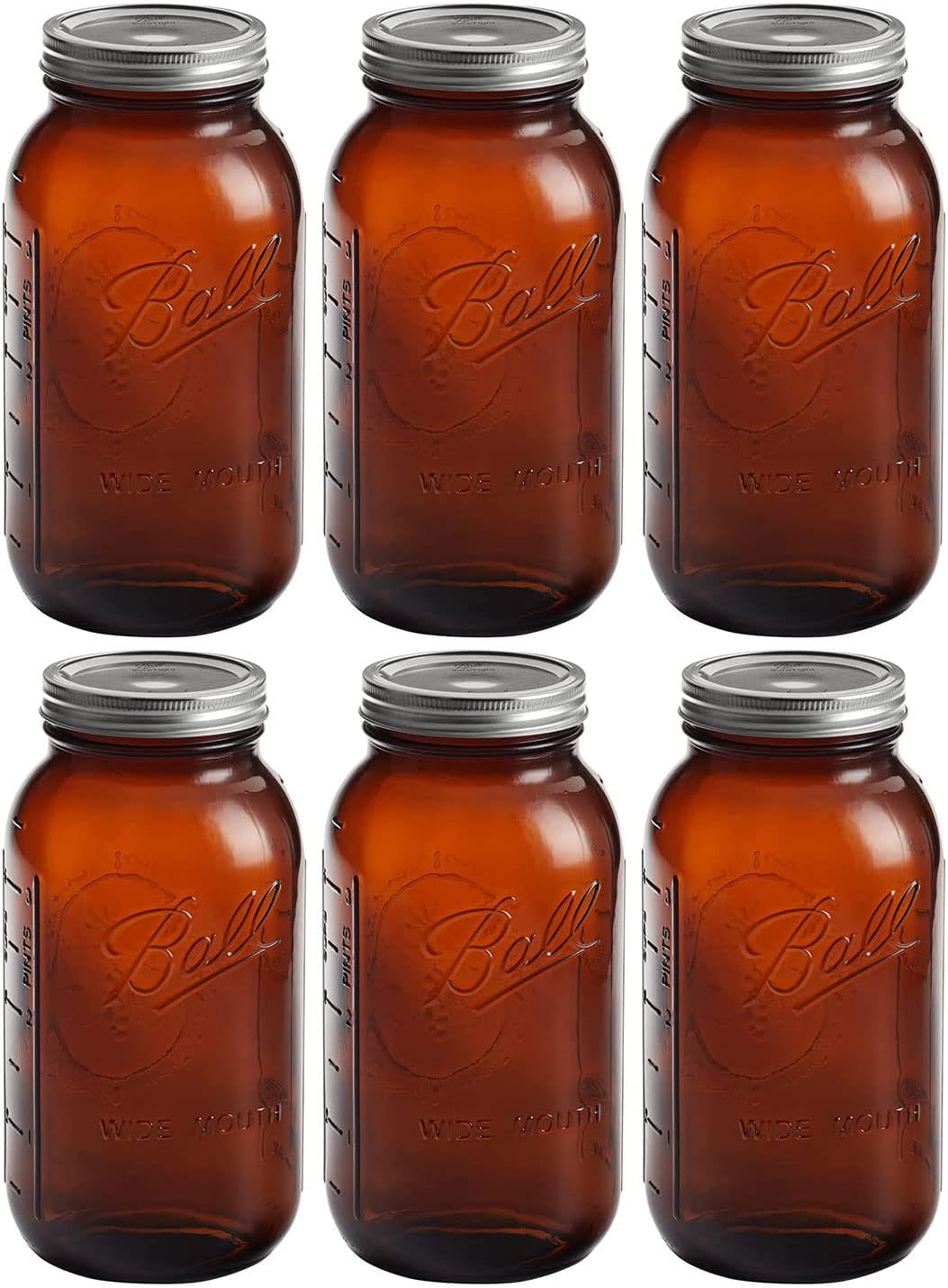 Ball Collection Elite Amber Quart Jar | TRUE Shift Glass Food Storage (32 oz)