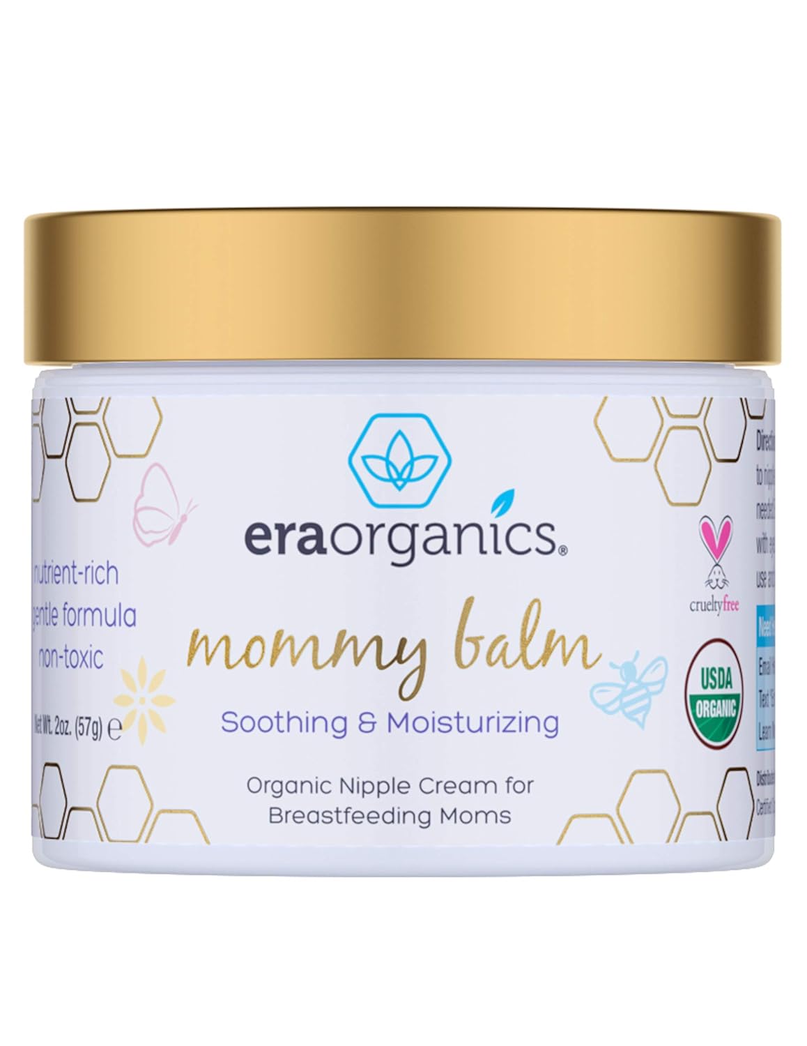 USDA Organic Lanolin-Free Nipple Butter for Breastfeeding