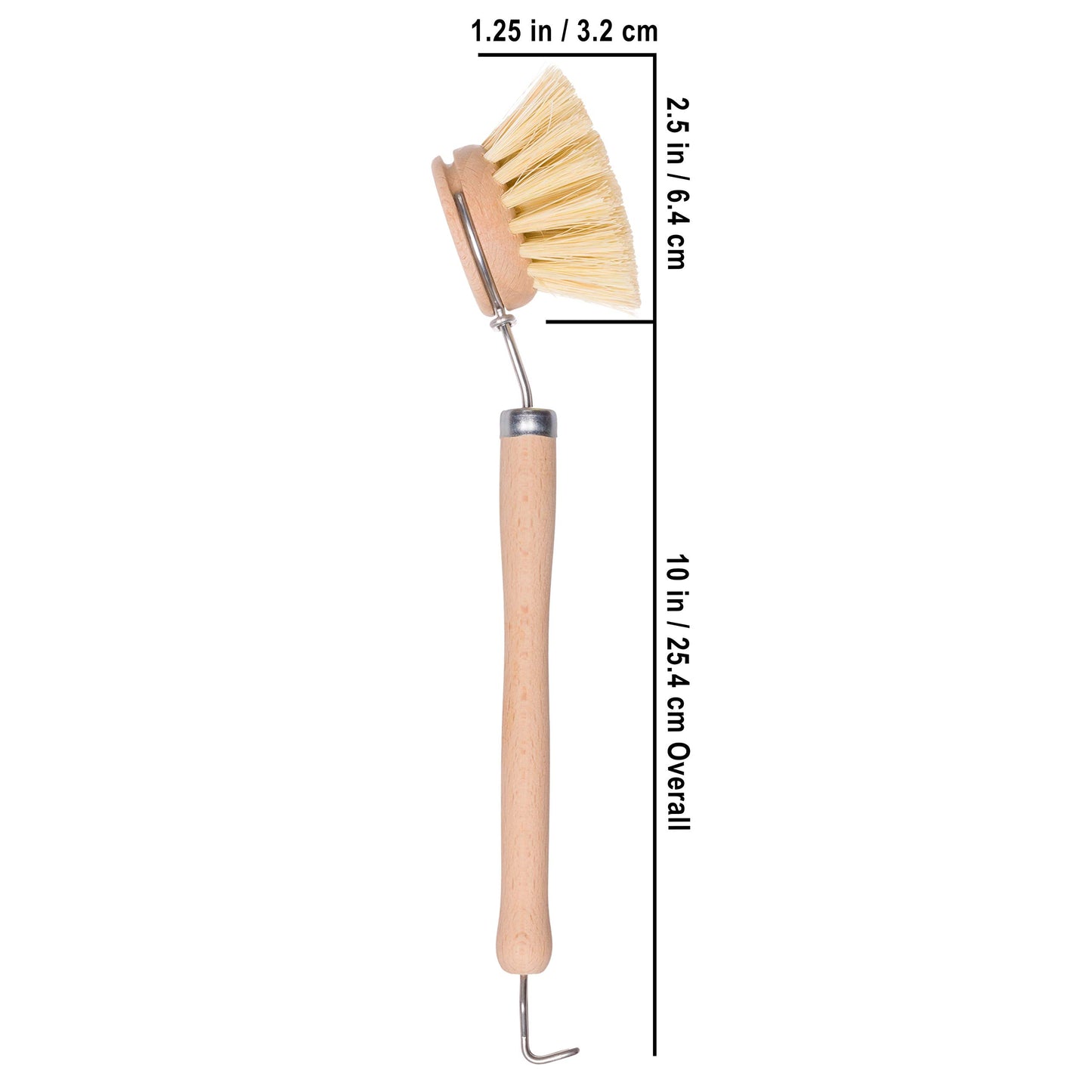 Redecker Tampico Fiber Bristle Dish Brush | TRUE Shift Wooden Kitchen Scrub