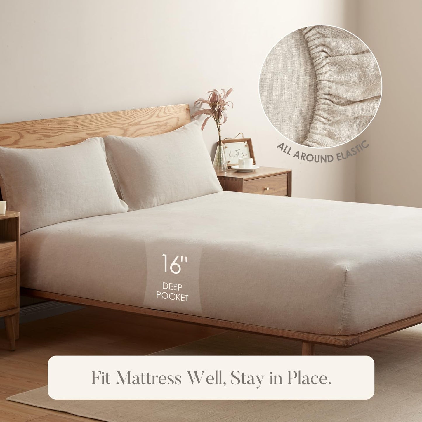 DAPU Pure Linen Sheets Set • 100% French Linen | TRUE Shift Breathable Bedding