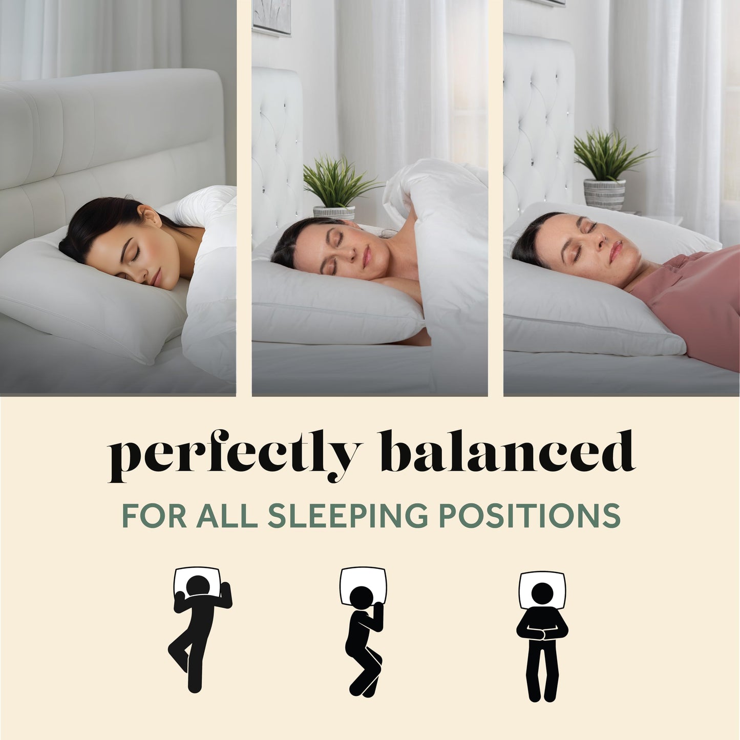 ComfyDown ComfyDream Pillow (King, 50% Down / 50% Feather, 100% Egyptian Cotton)