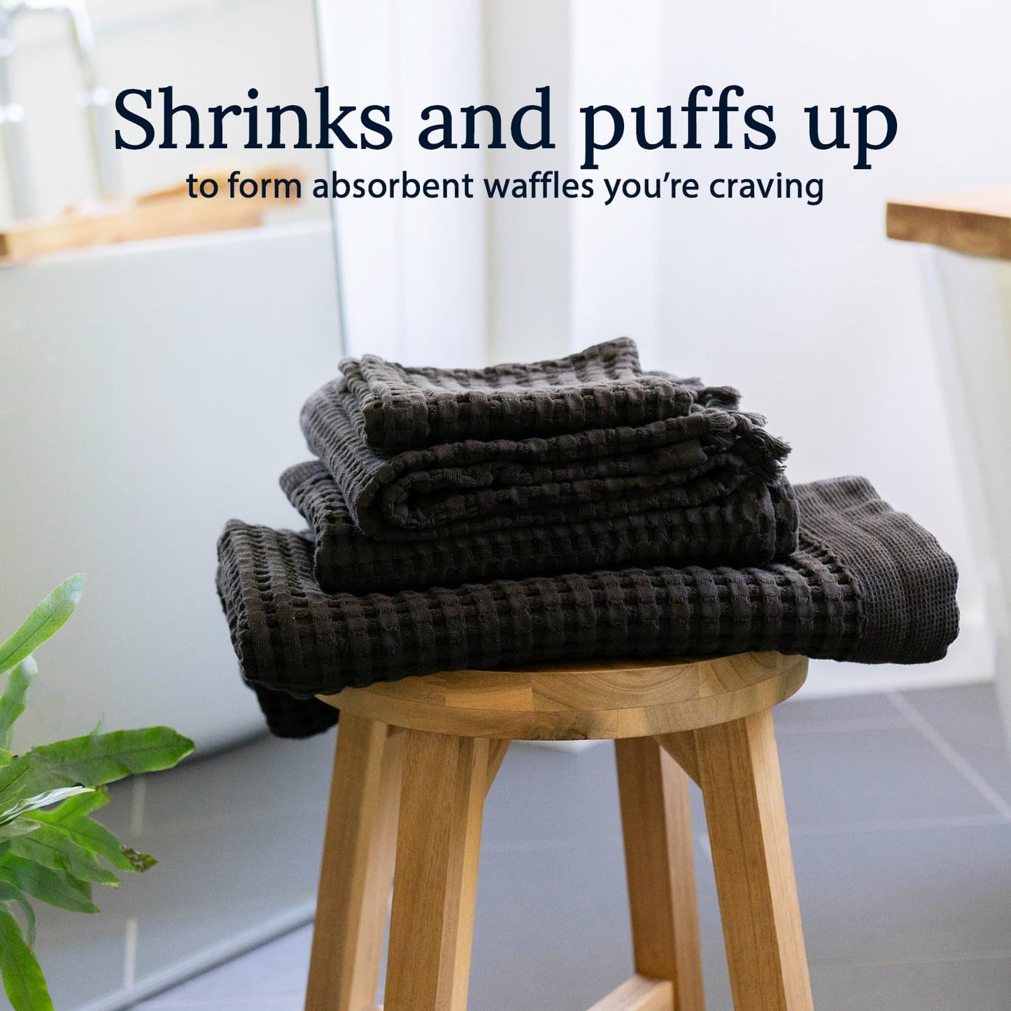 GILDEN TREE Waffle Cotton Bath Mat | TRUE Shift Quick‑Dry & Toxin‑Free
