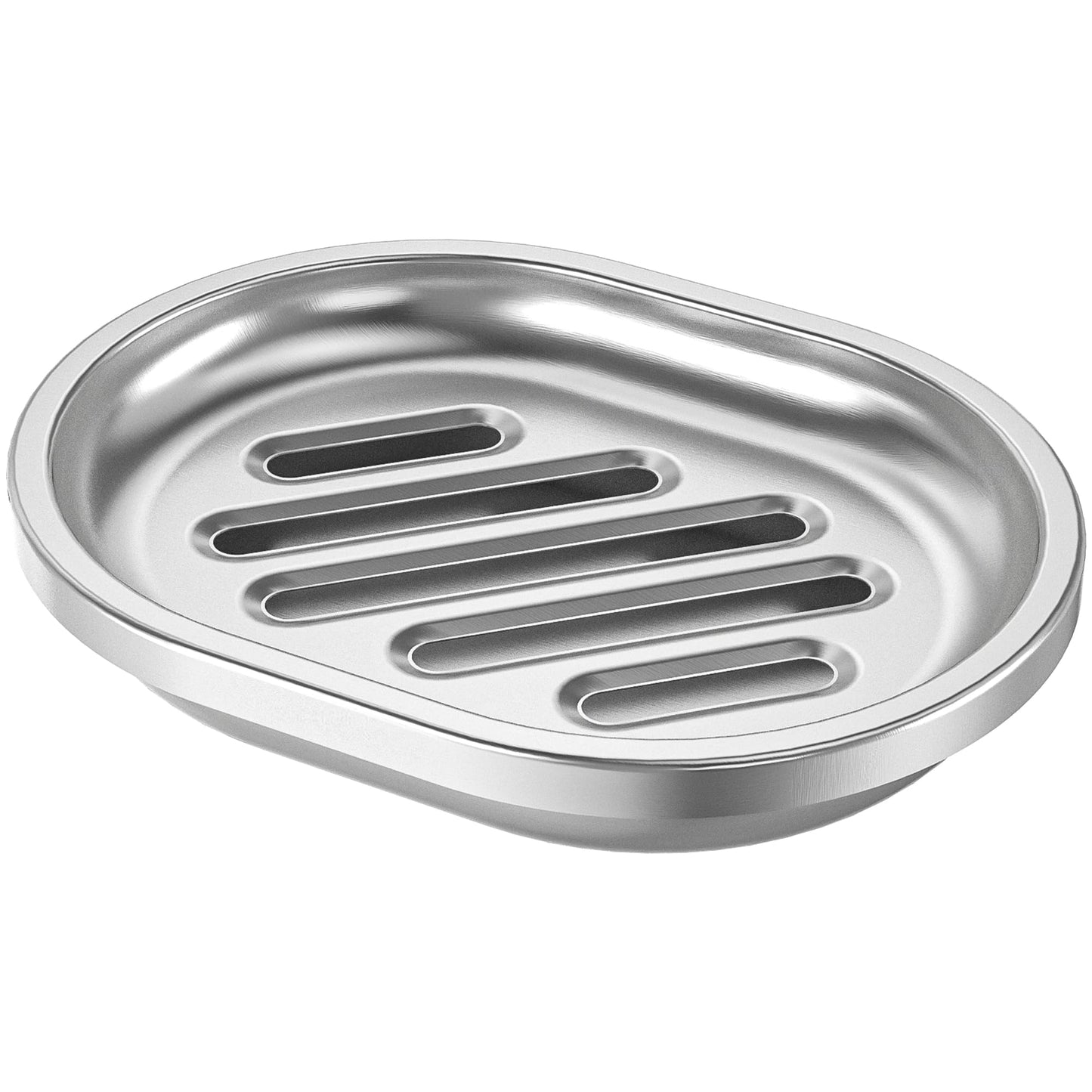 Stainless Steel Soap Dish with Drain Tray | TRUE Shift 304‑Grade Soap Saver
