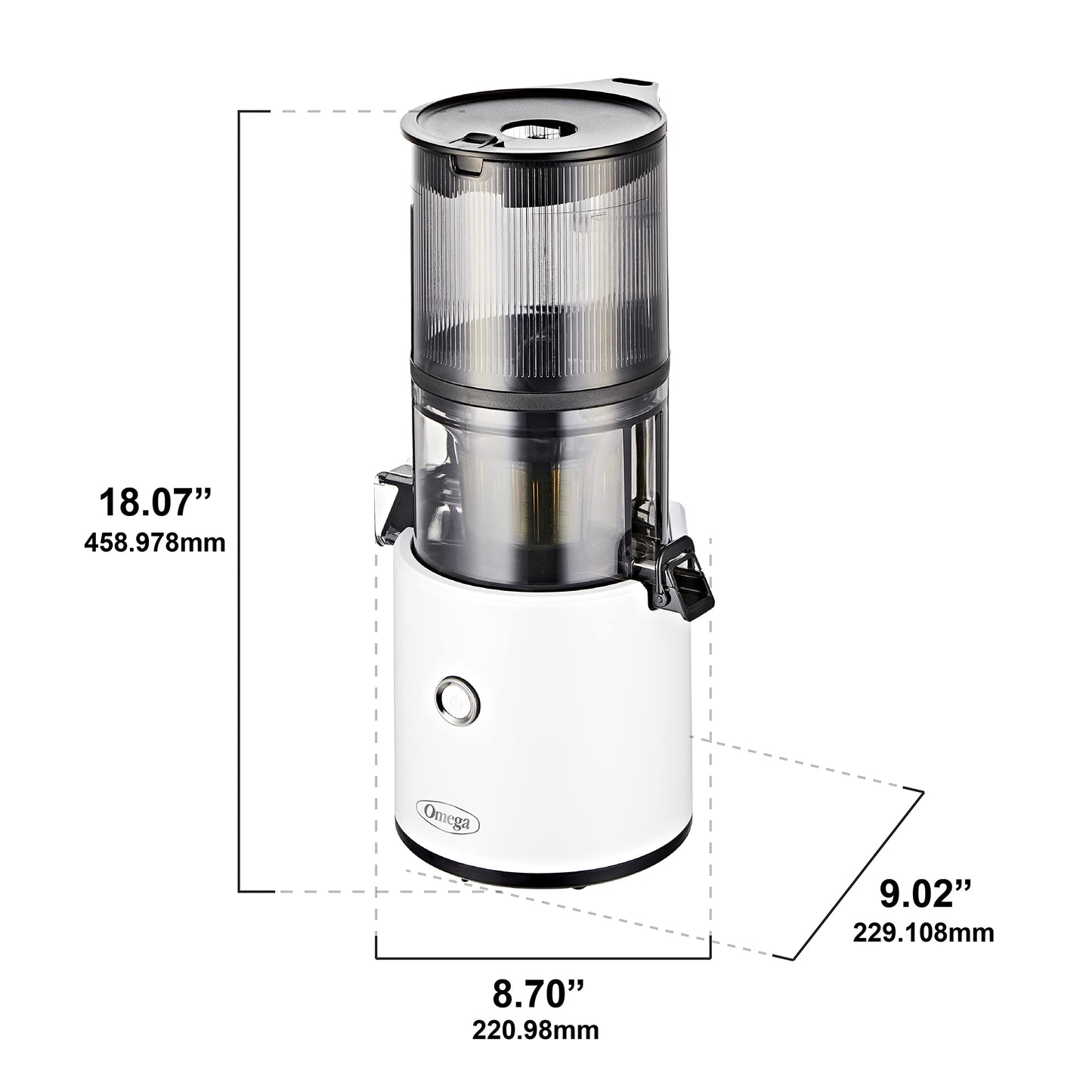 Omega Effortless Batch Juicer | TRUE Shift Stainless Cold-Press Juicer (2 L)