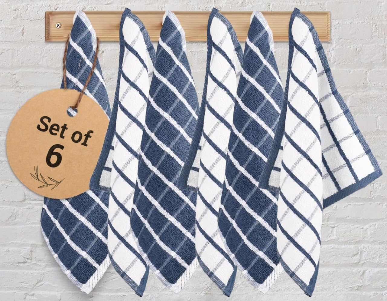 Urban Villa Cotton Kitchen Towels | TRUE Shift Eco Towels (20″×30″, Striped, Mitered)