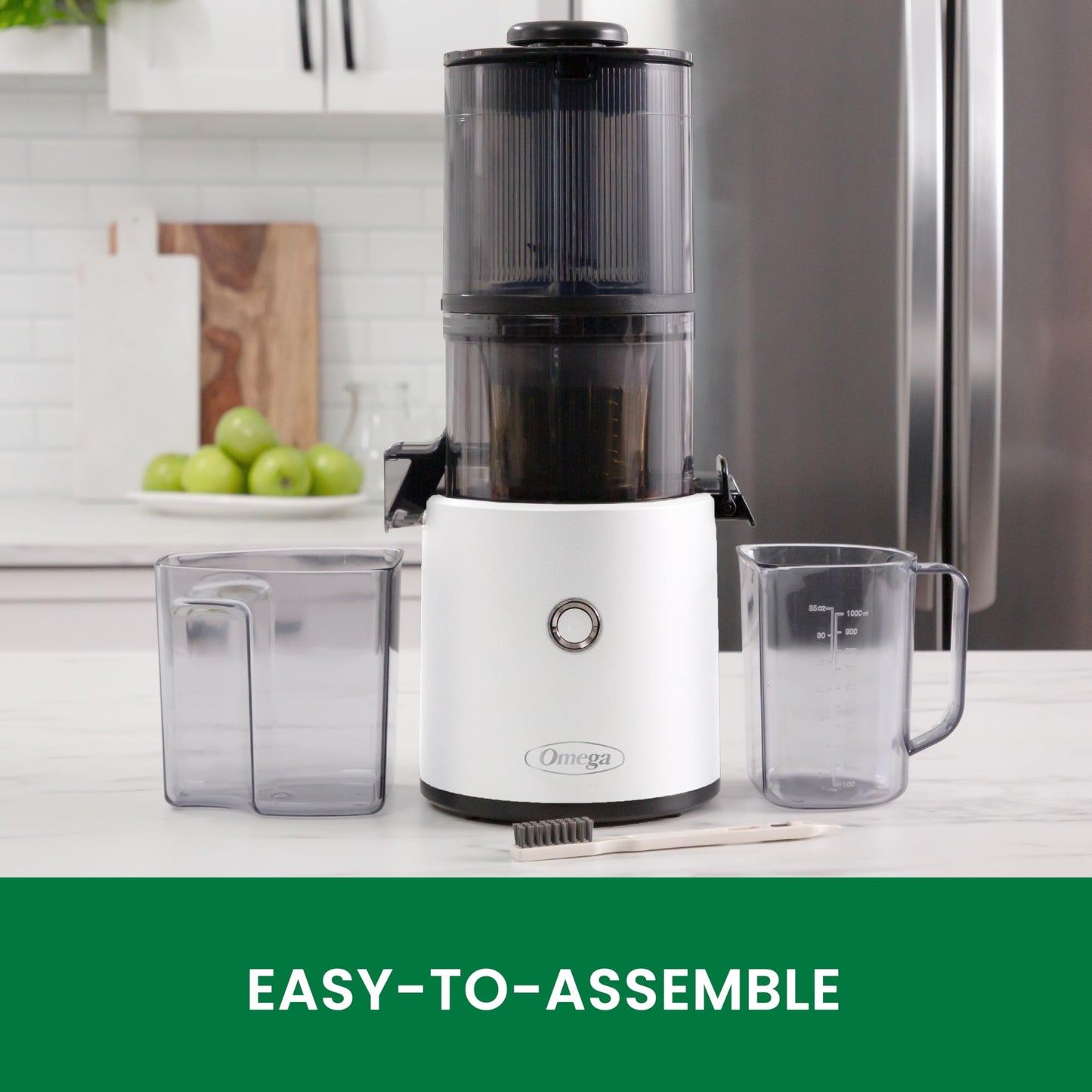 Omega Effortless Batch Juicer | TRUE Shift Stainless Cold-Press Juicer (2 L)