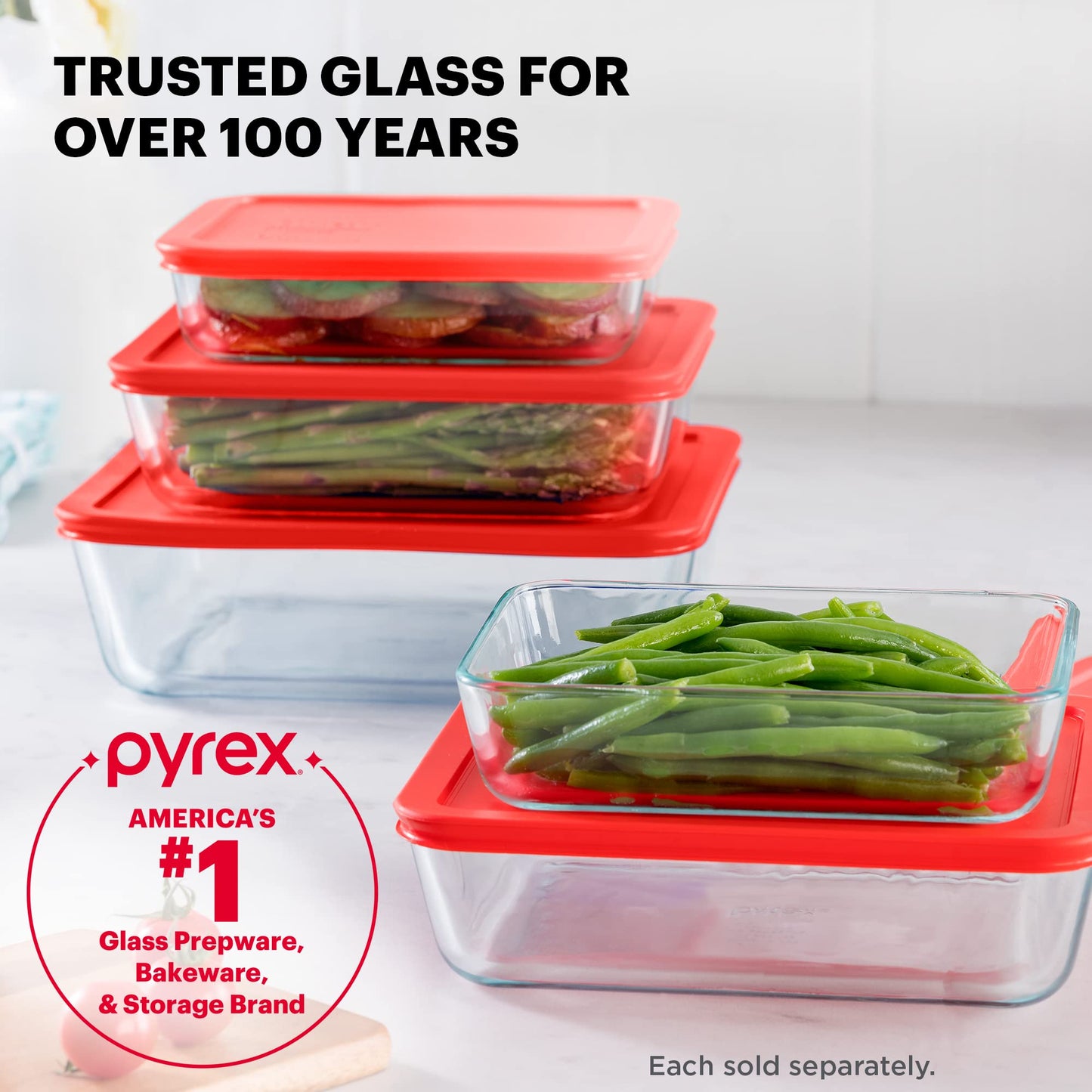 Pyrex Simply Store Glass Food Storage Container – BPA‑Free Lid