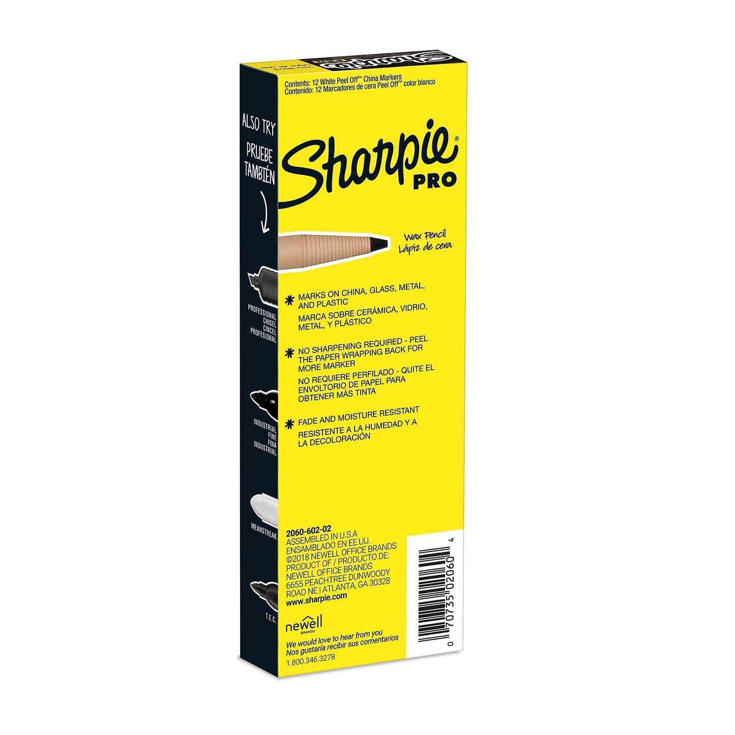 Sharpie Peel‑Off China Marker (12‑count Box) | TRUE Shift Grease Pencil for Plastic‑Free Marking