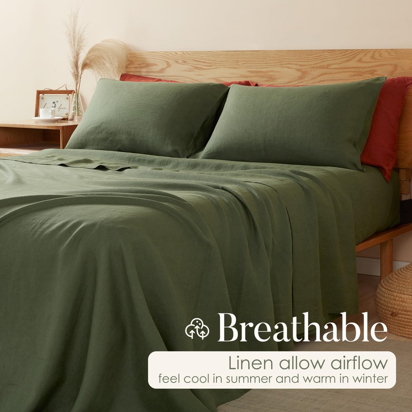 DAPU Pure Linen Sheets Set • 100% French Linen | TRUE Shift Breathable Bedding