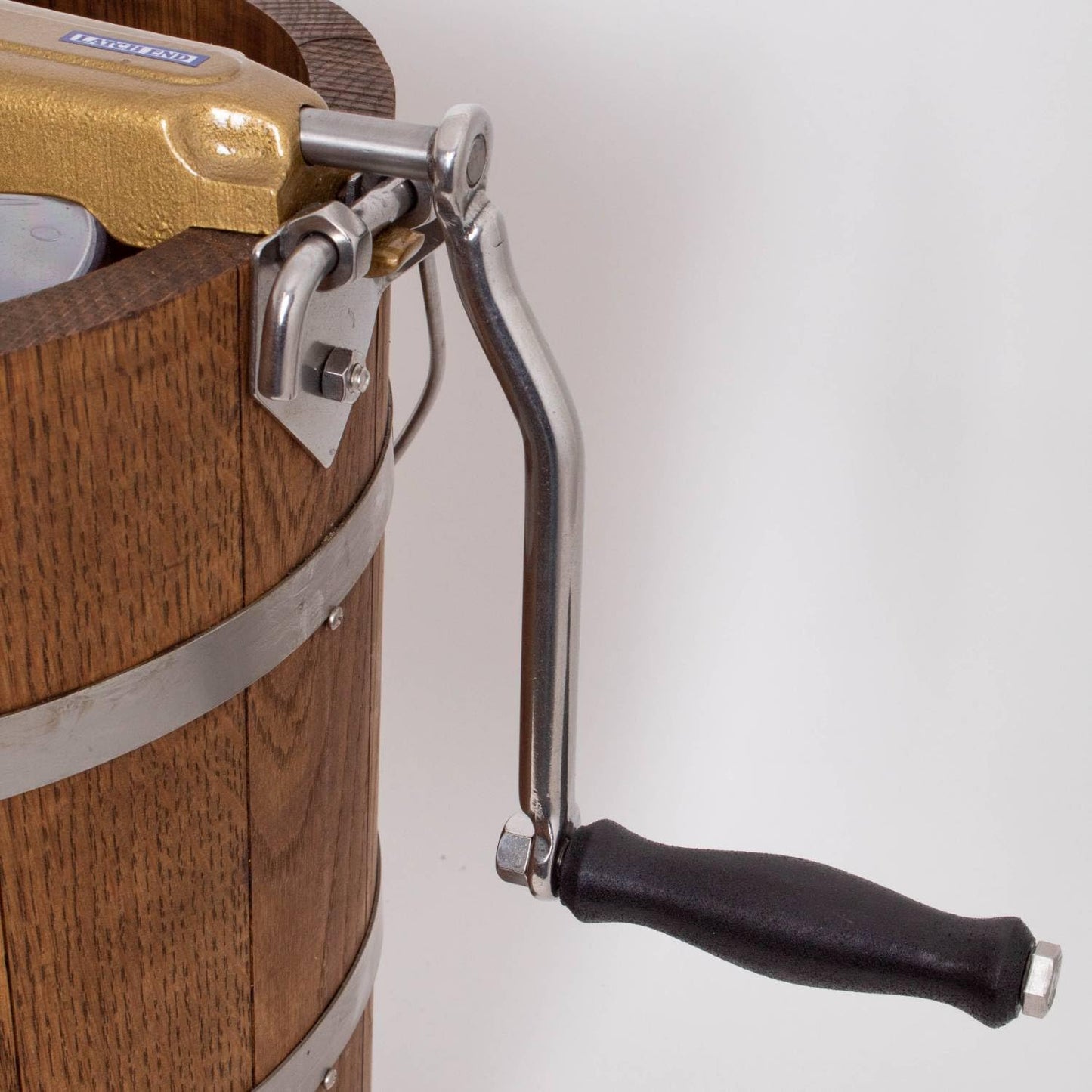Lehman’s Amish Ice Cream Maker | TRUE Shift Hand‑Crank Freezer (Stainless Steel & Oak)