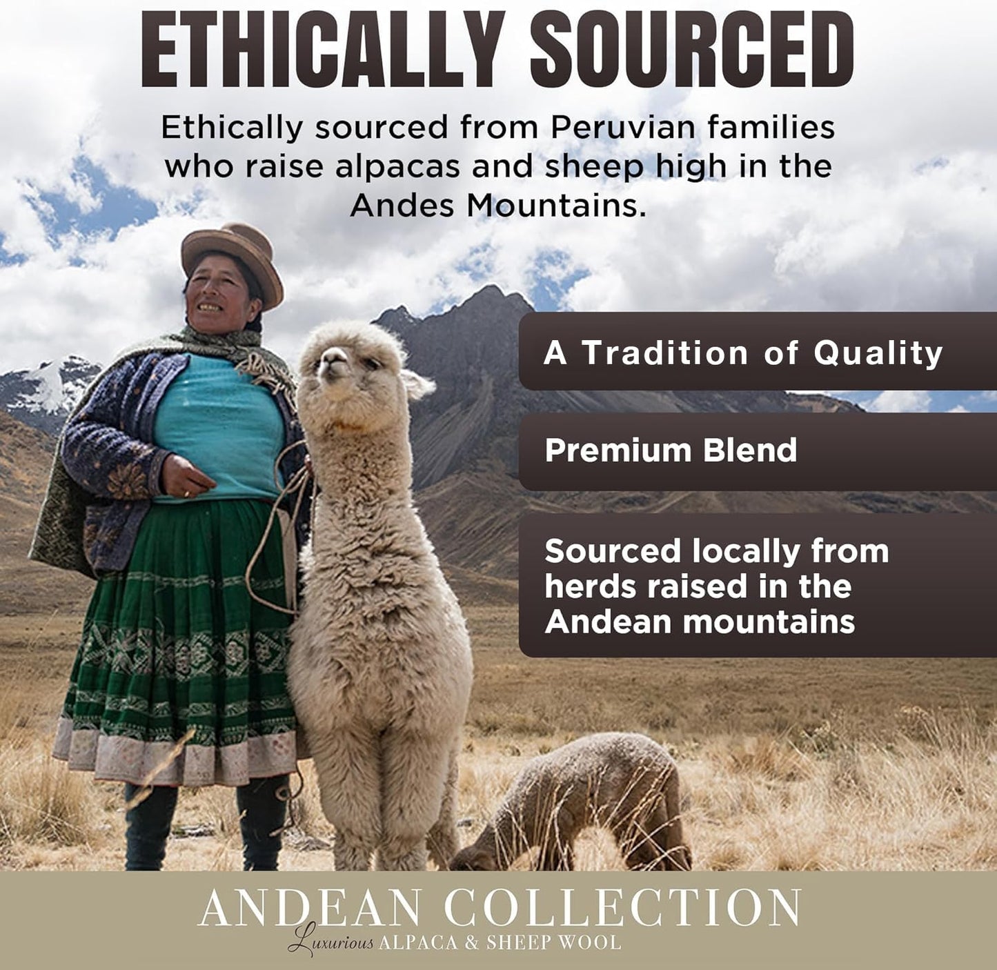 Desert Breeze Alpaca & Merino Wool Blanket | TRUE Shift Andean Wool Throw (King, 50/50 Blend)